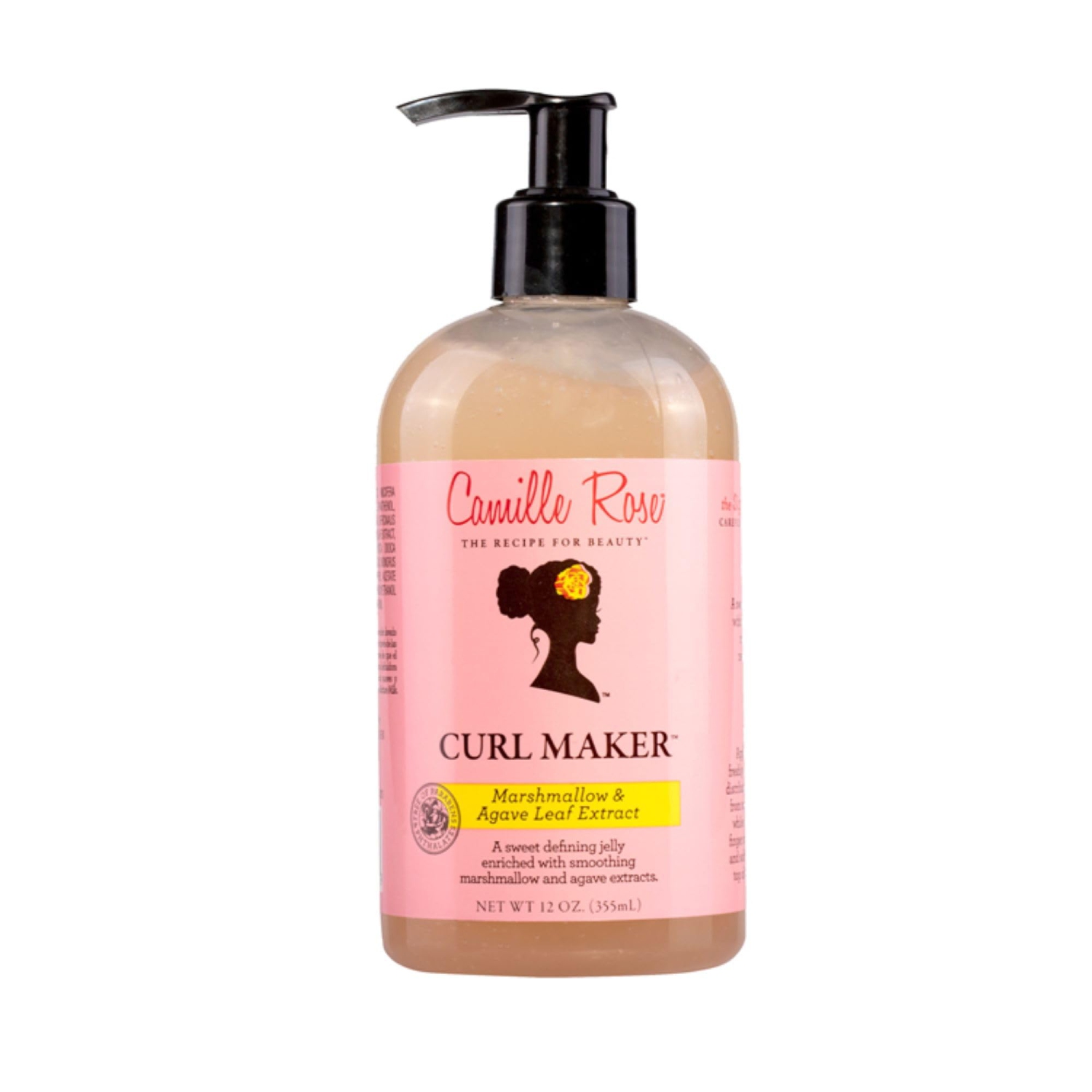 Camille Rose Curl Maker, Smoothing and Nourishing Curly Hair Gel with Aloe, for All Hair Types and Textures, 12 oz