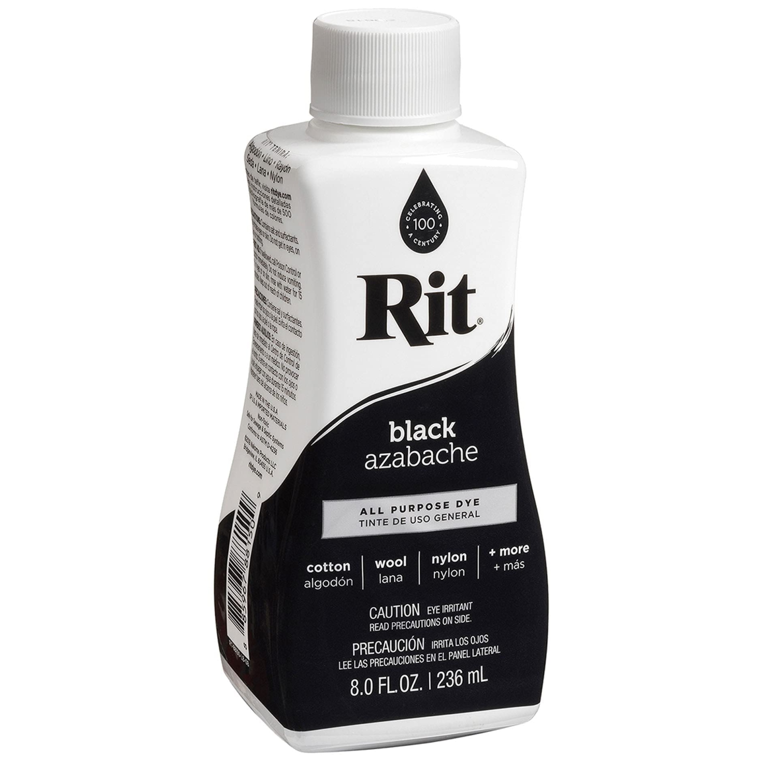 Rit Dye 88150 All Purpose Liquid Dye, Black, 8 Fl Oz