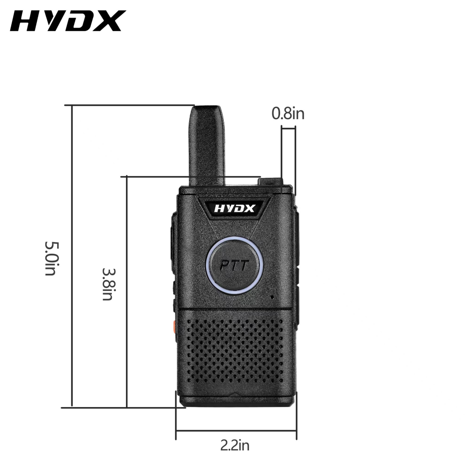 Compact Black Walkie Talkies - Set of 6, Licensed-Free