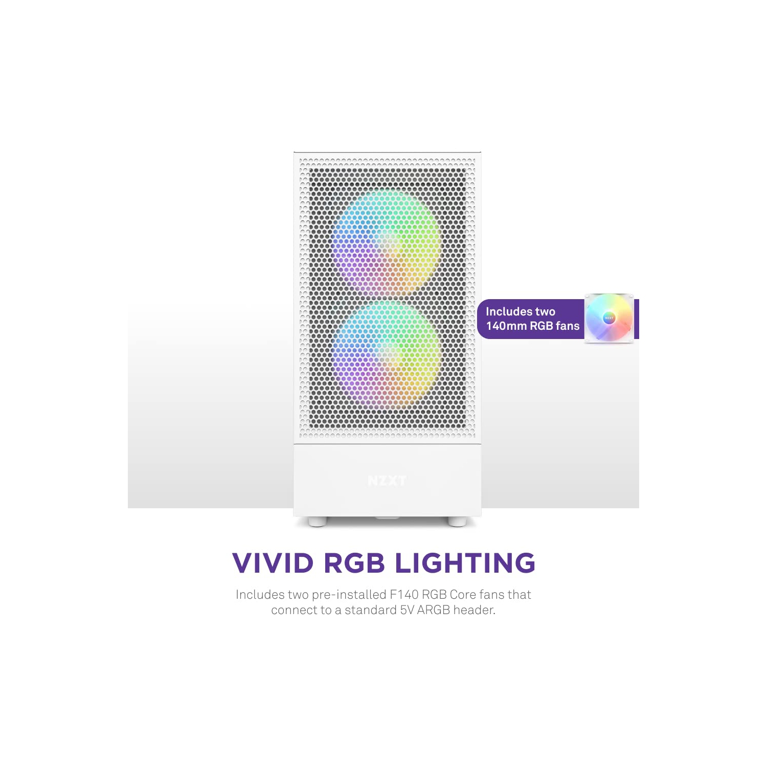 NZXT H5 Flow RGB - Blanc