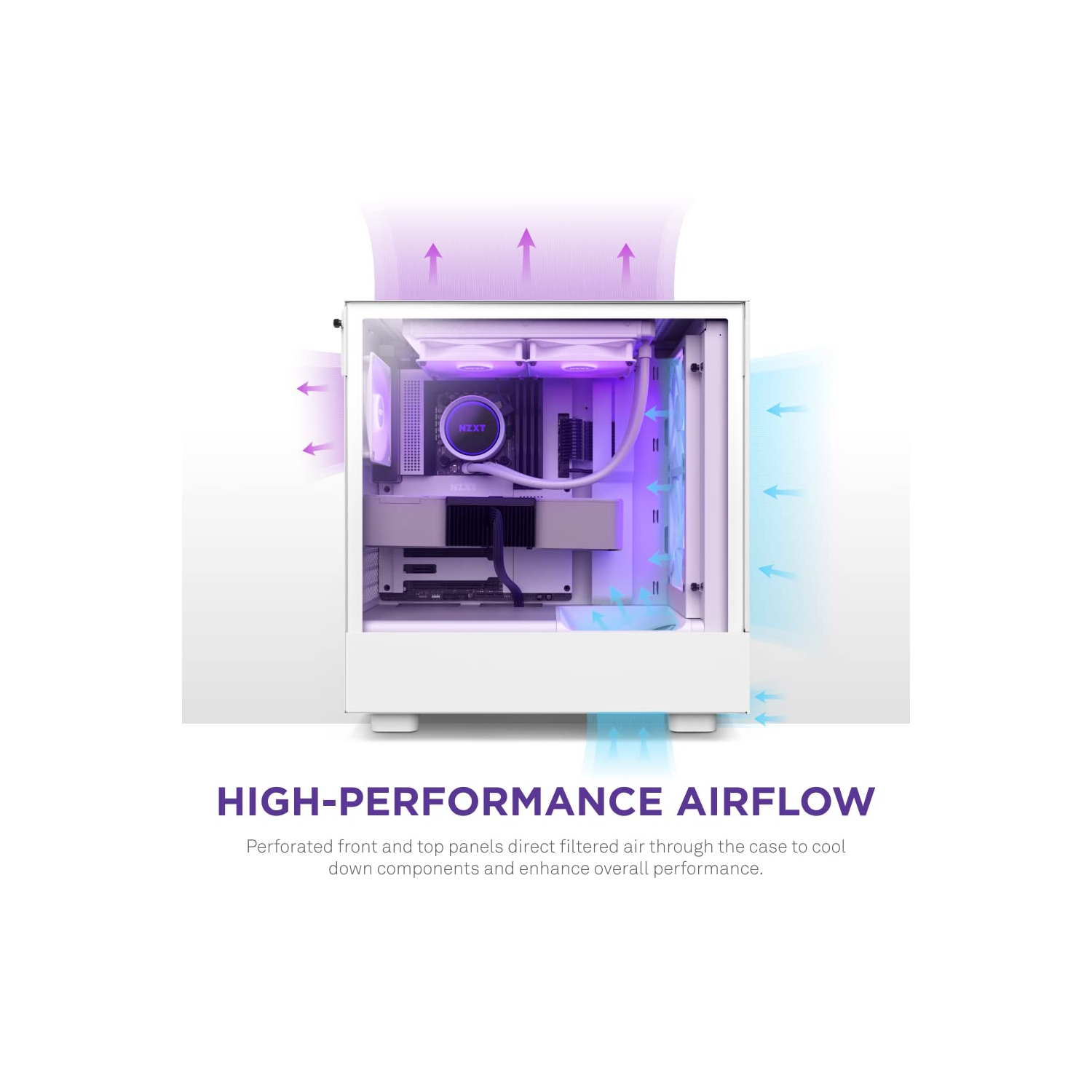 NZXT H5 Flow RGB - Blanc