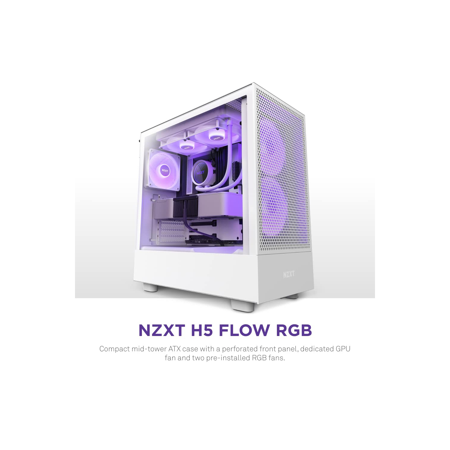 NZXT H5 Flow RGB - Blanc