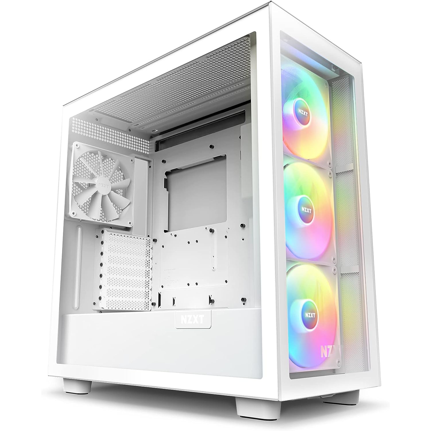 NZXT H7 Elite - CM-H71EW-02 - ATX Mid Tower PC Gaming Case - Front I/O USB Type-C Port - Quick-Release Tempered Glass Side Panel, RGB fan - White (2023)