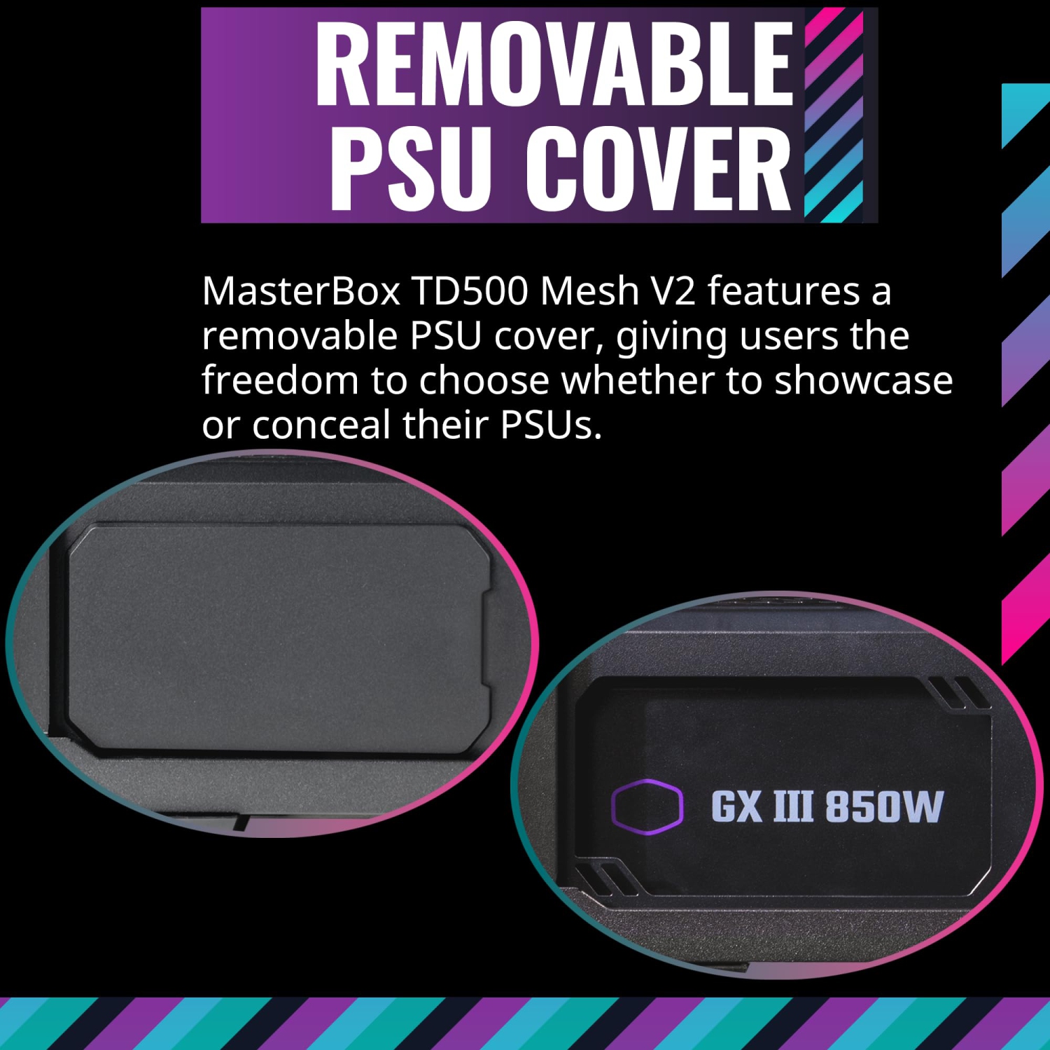 Cooler Master TD500 Mesh V2 ATX PC Gaming Mid-Tower Case with Polygonal Mesh Airflow Panel, Crystalline Tempered Glass, 3X 120mm, ARGB Fan Hub, USB