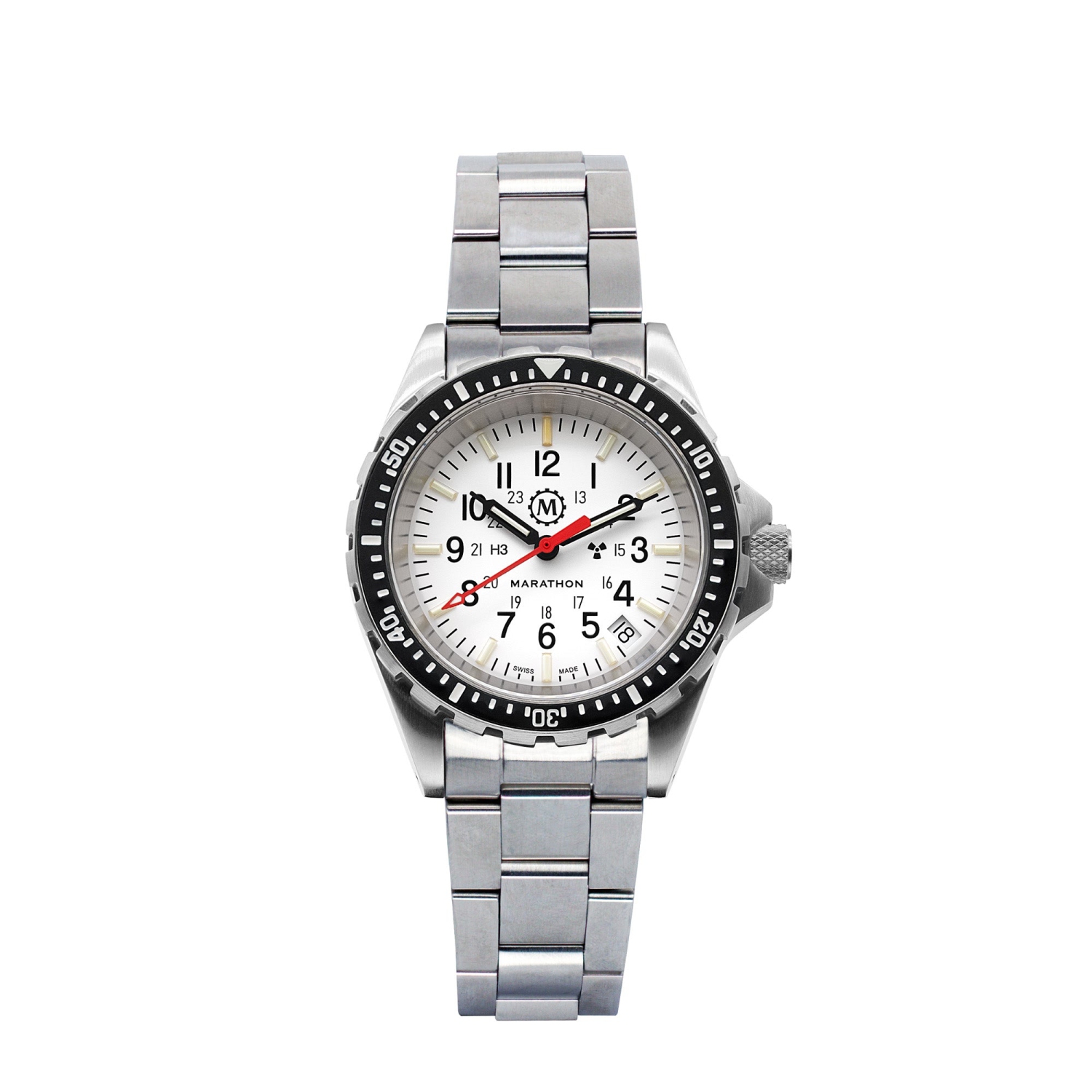 MARATHON- Arctic Edition Medium Diver's Quartz with SS Bracelet Canadian Armed Forces Clasp 36mm
