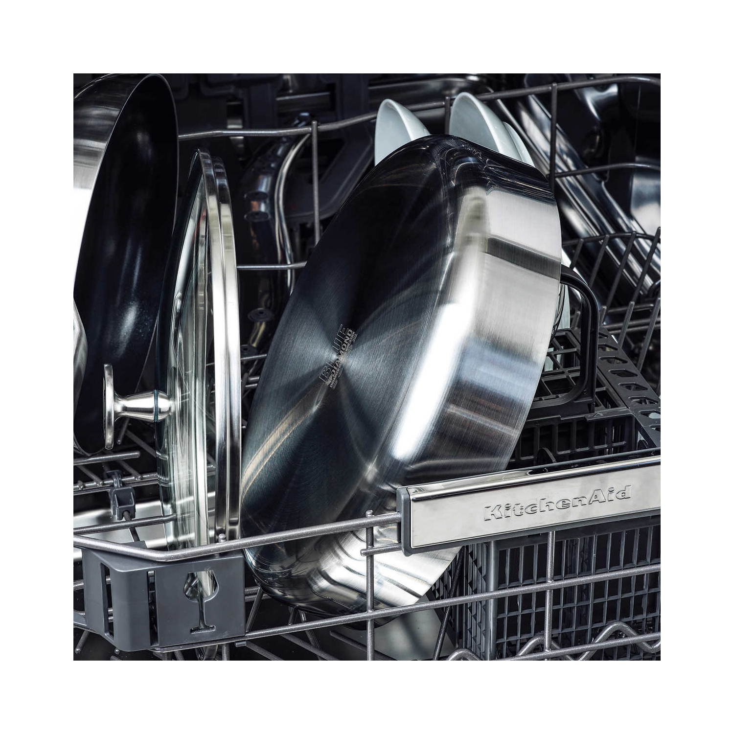 Blue Diamond Triple Steel Deep Sauté Pan with Lid, 28 cm / 4.34 L