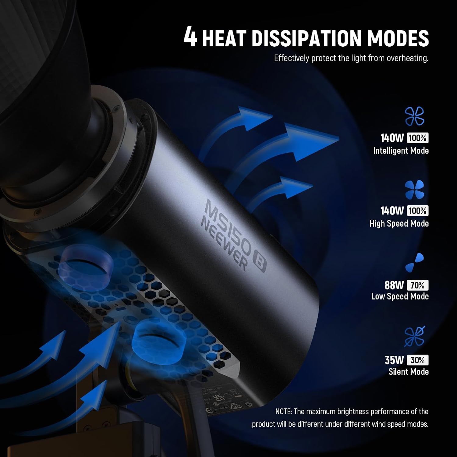 Boîte ouverte - NEEWER MS150&nbsp;B lampe vidéo DEL bicolore 130&nbsp;W