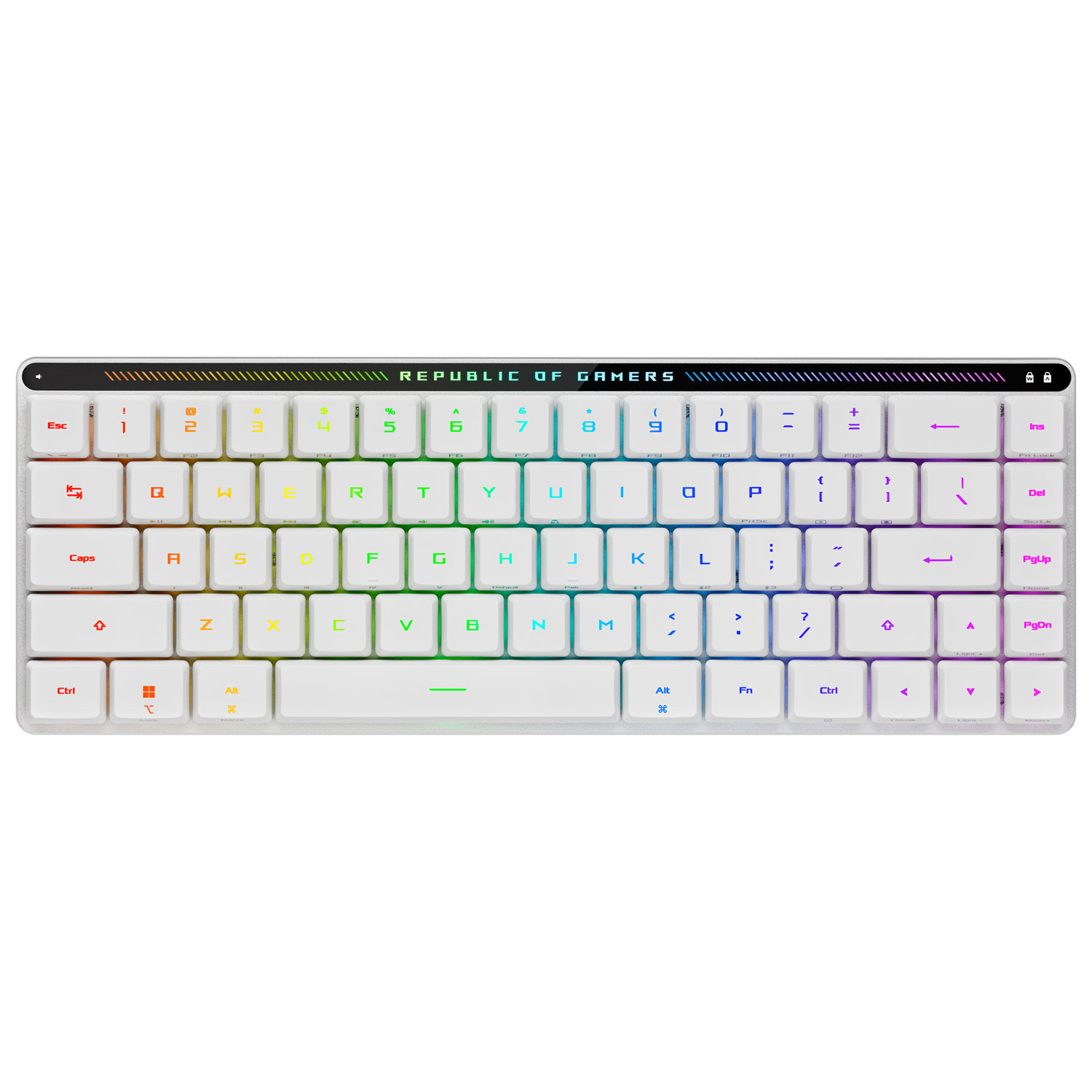 ASUS ROG M603 Falchion RX Red Low Profile Bluetooth Backlit Mechanical Gaming Keyboard - White - Only at Best Buy
