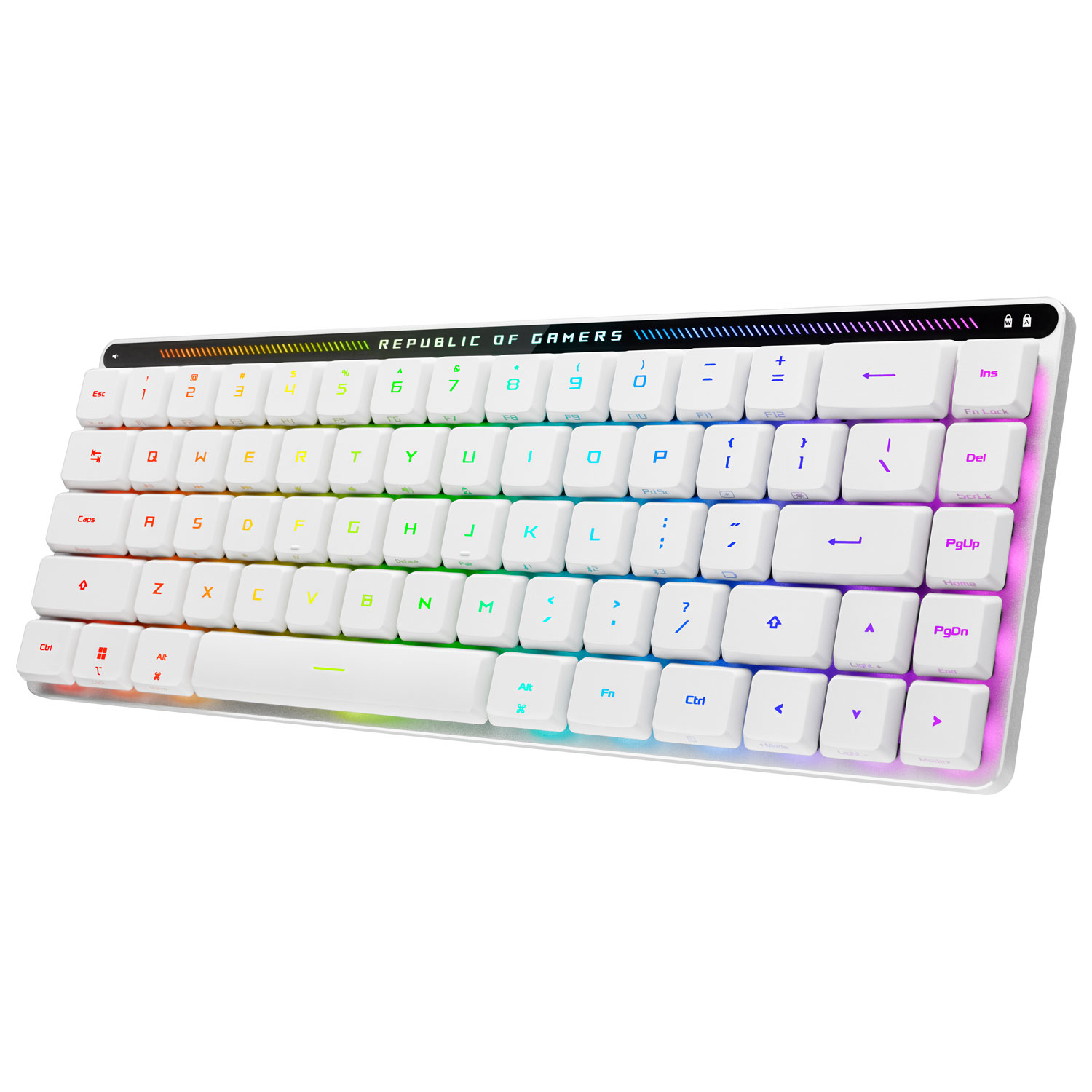 ASUS ROG M603 Falchion RX Red Low Profile Bluetooth Backlit Mechanical Gaming Keyboard - White - Only at Best Buy