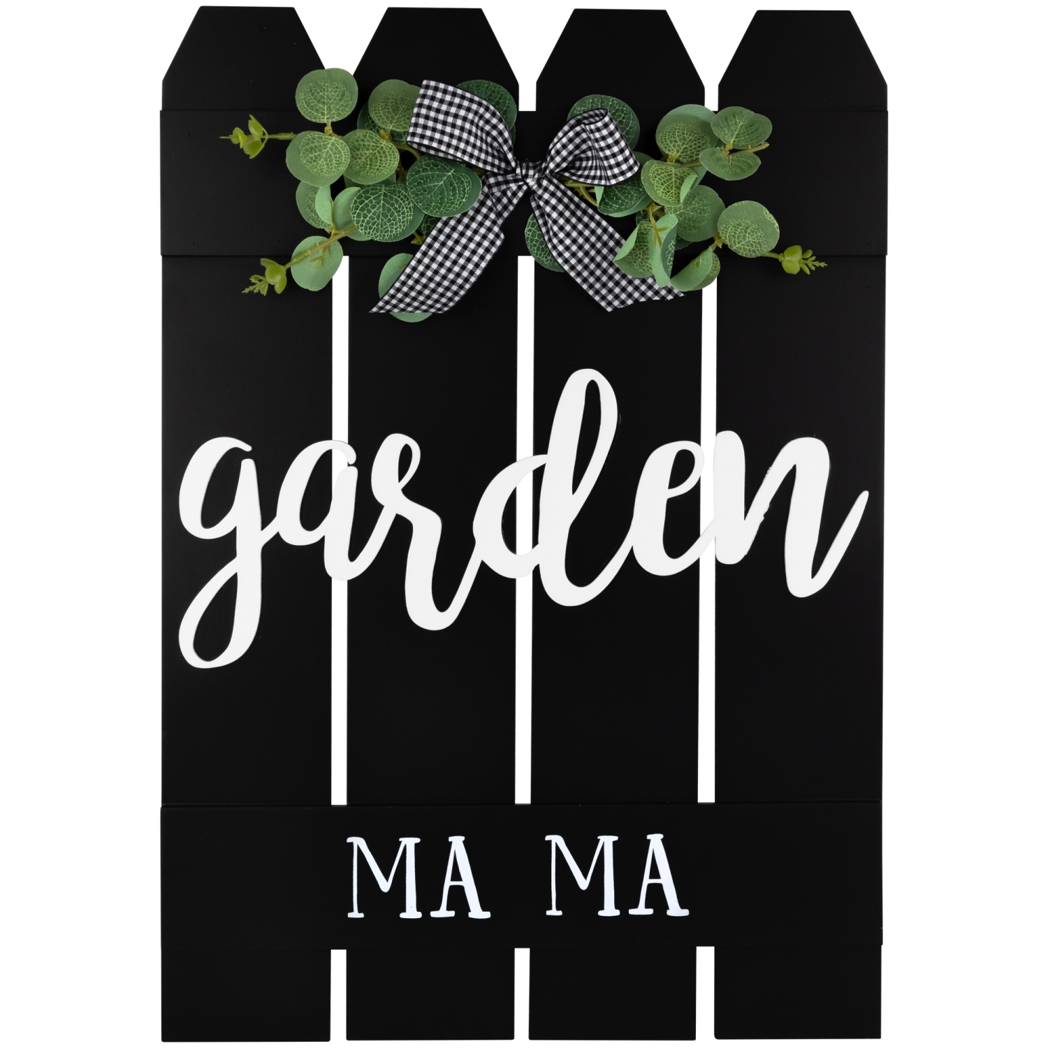 Affiche murale en bois Ma Picket Fence de Garden Ma - 19,25 po