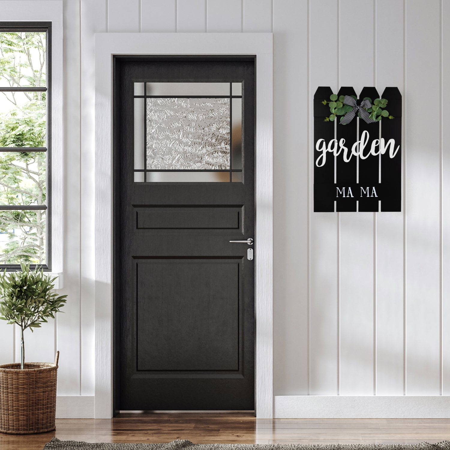 Affiche murale en bois Ma Picket Fence de Garden Ma - 19,25 po