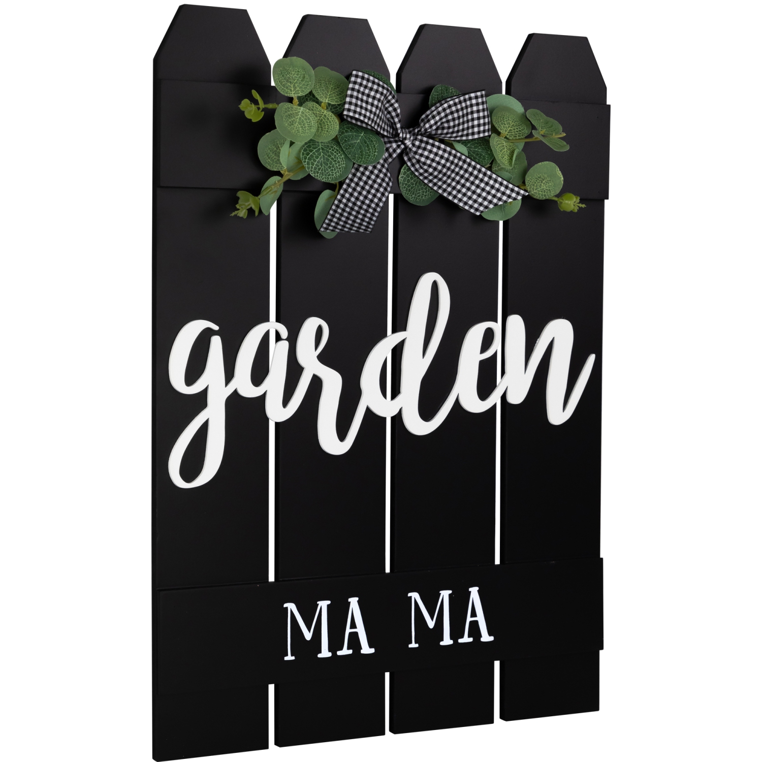 Affiche murale en bois Ma Picket Fence de Garden Ma - 19,25 po