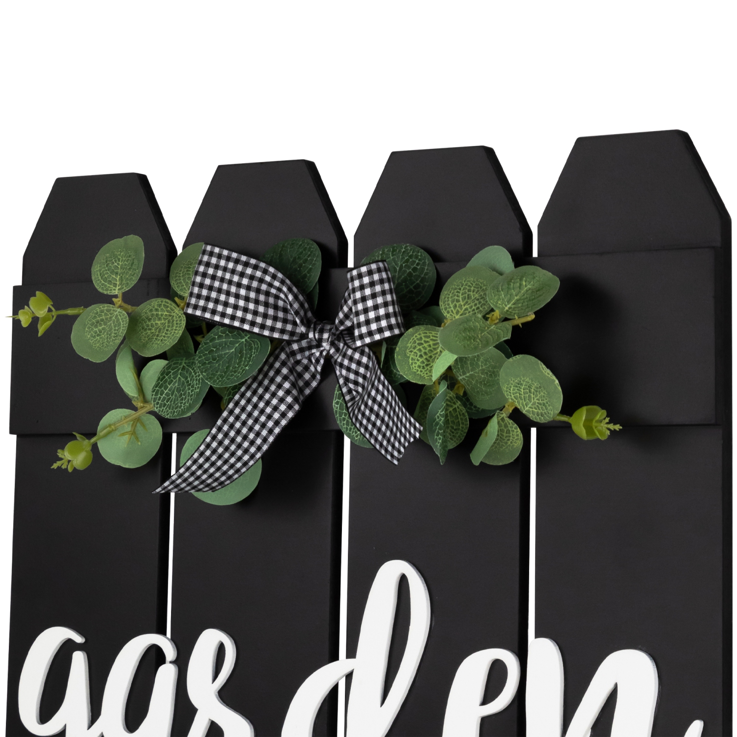 Affiche murale en bois Ma Picket Fence de Garden Ma - 19,25 po