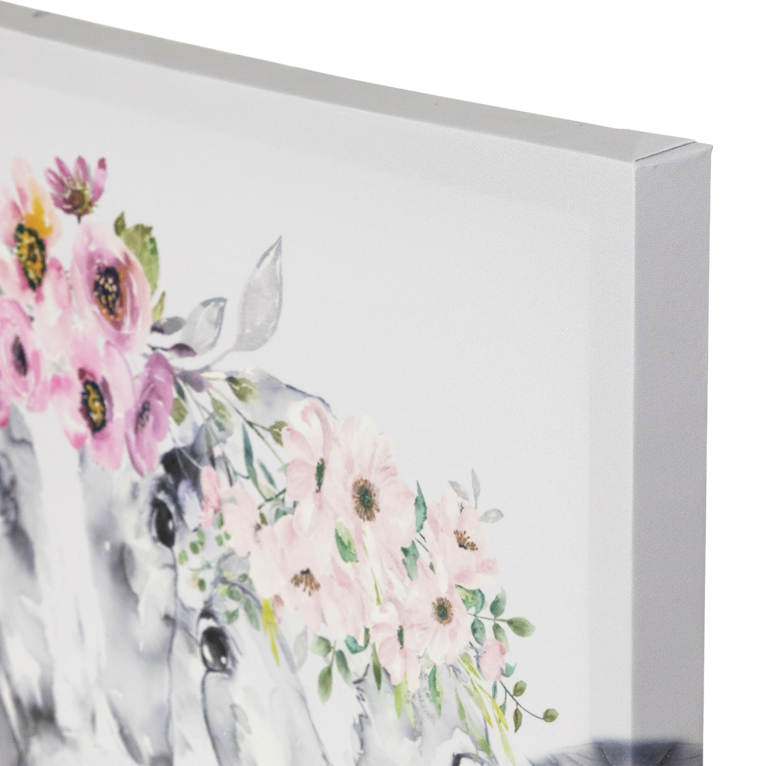 Cows with Wildflowers Canvas Wall Art - 17.5" x 17.5"