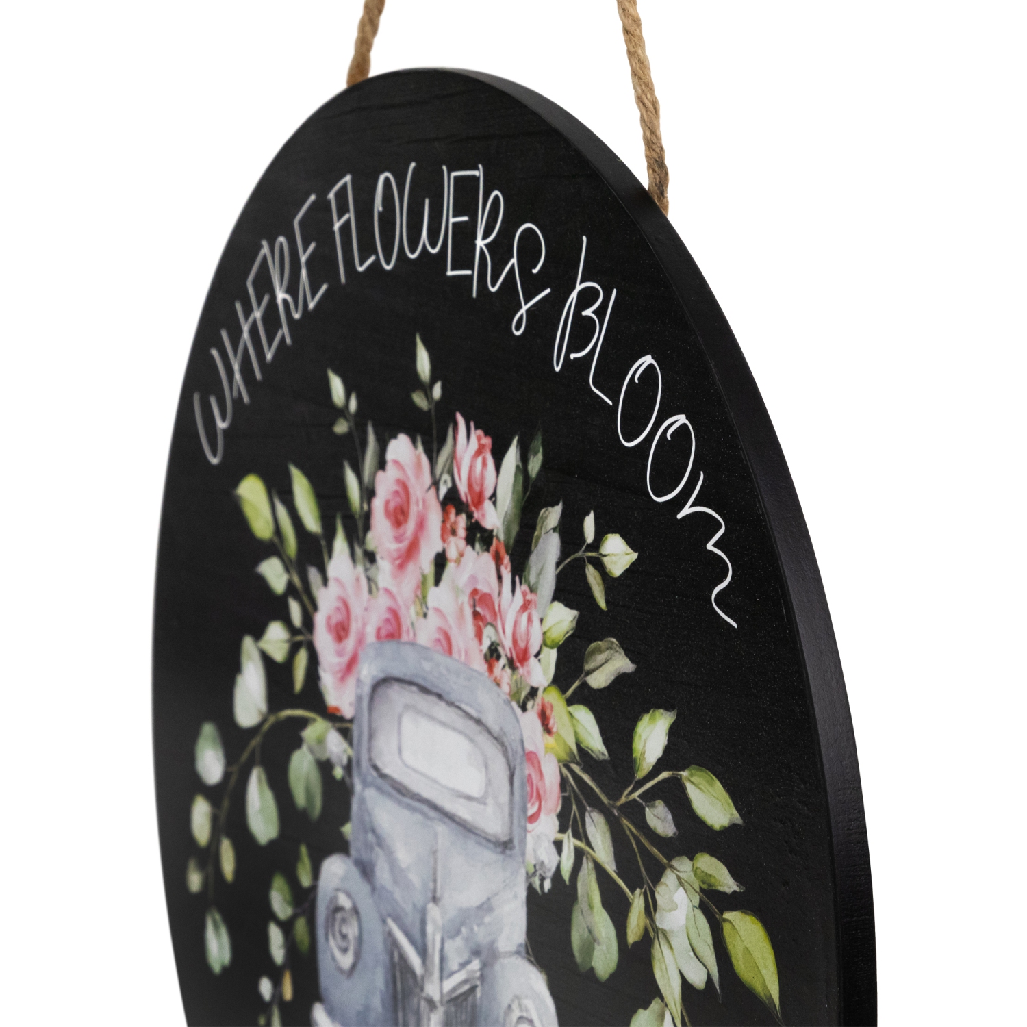 Affiche murale en bois Where Flowers Bloom de 15,75 po