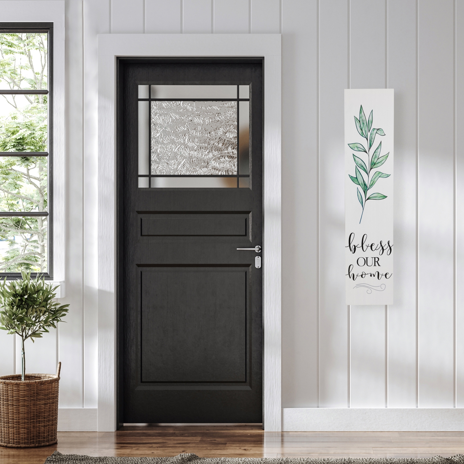 Décoration de panneau de porche en bois sans attache de 36 po