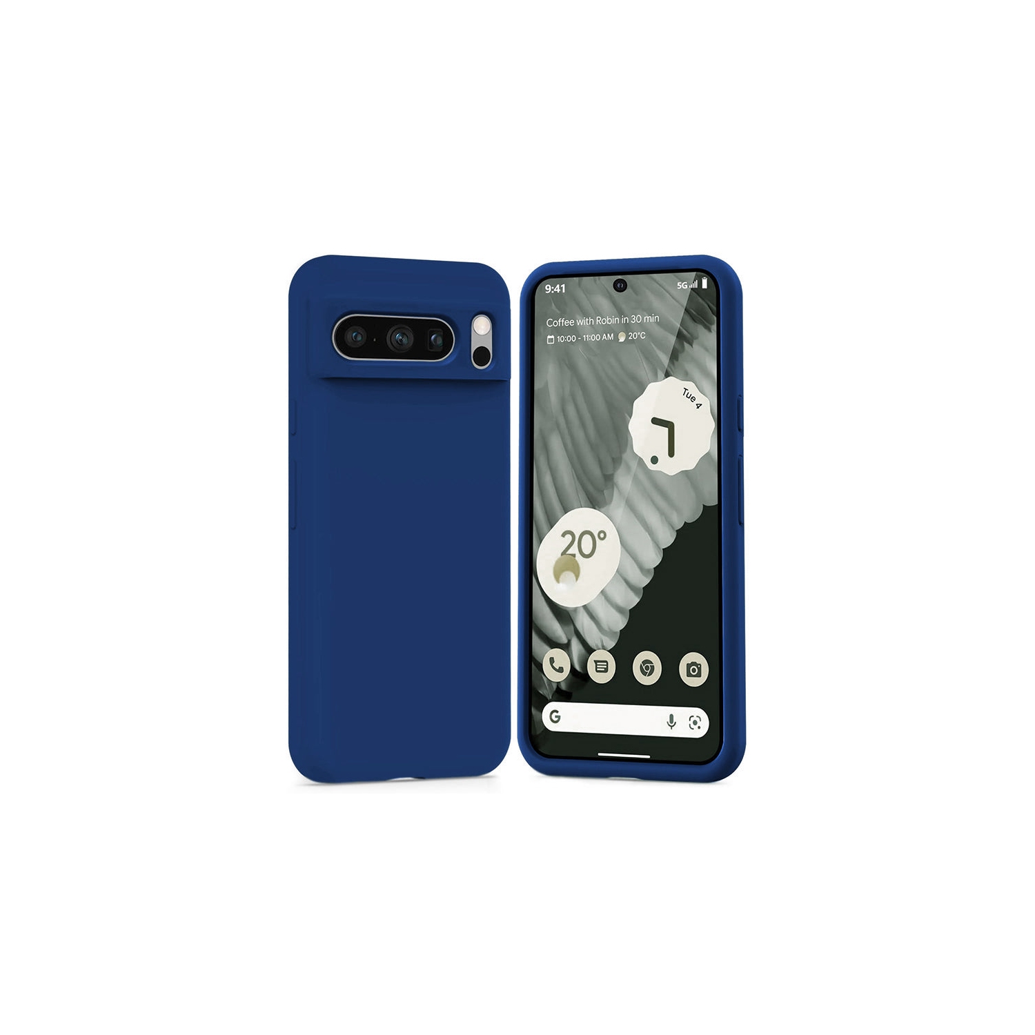 Étui souple bleu marine mat de PANDACO pour Pixel 8 Pro de Google