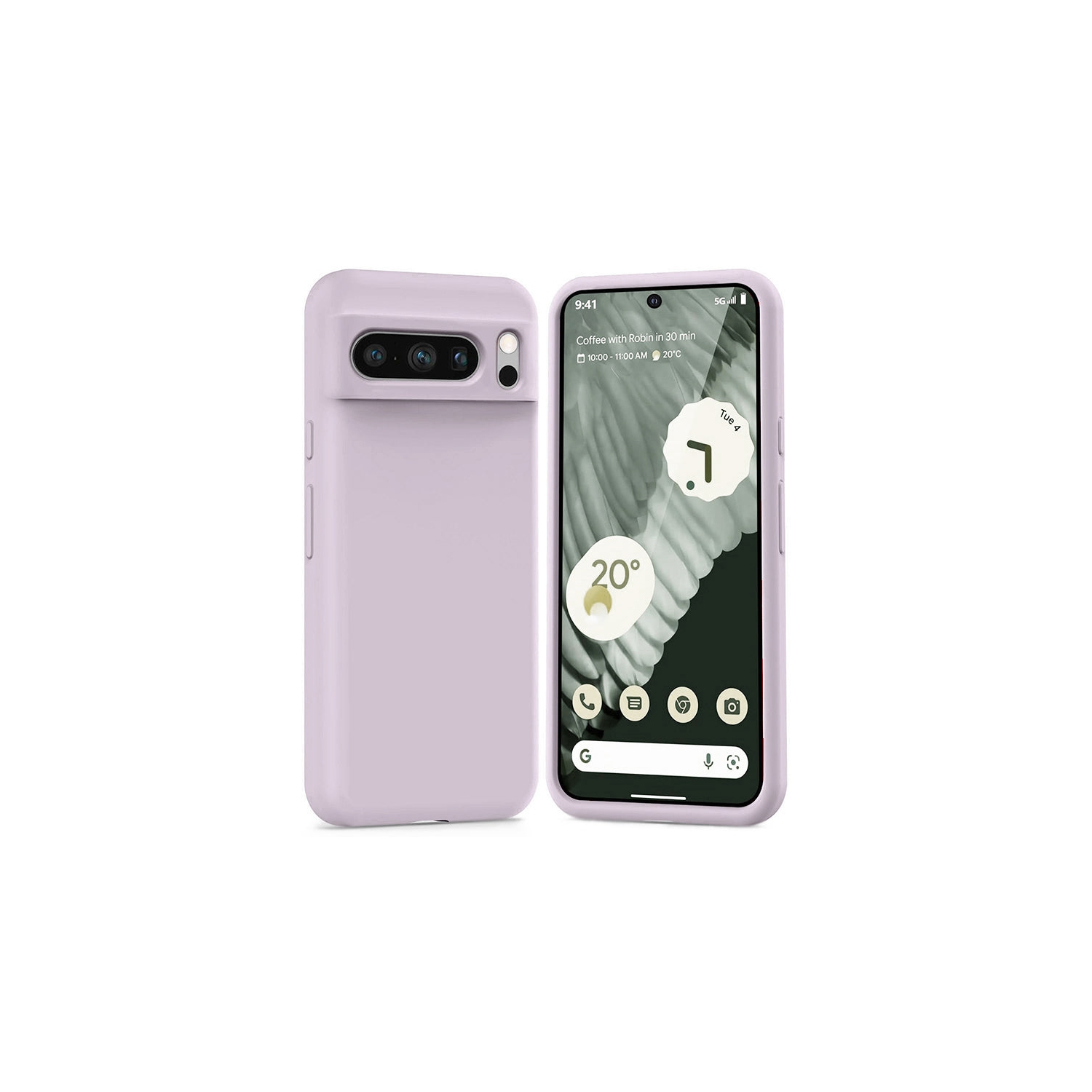 Étui souple violet pastel de PANDACO pour Pixel 8 Pro de Google