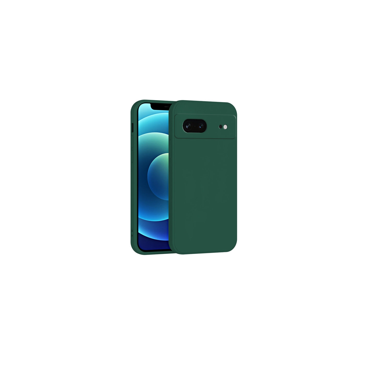 PANDACO Soft Shell Matte Forest Green Case for Google Pixel 7