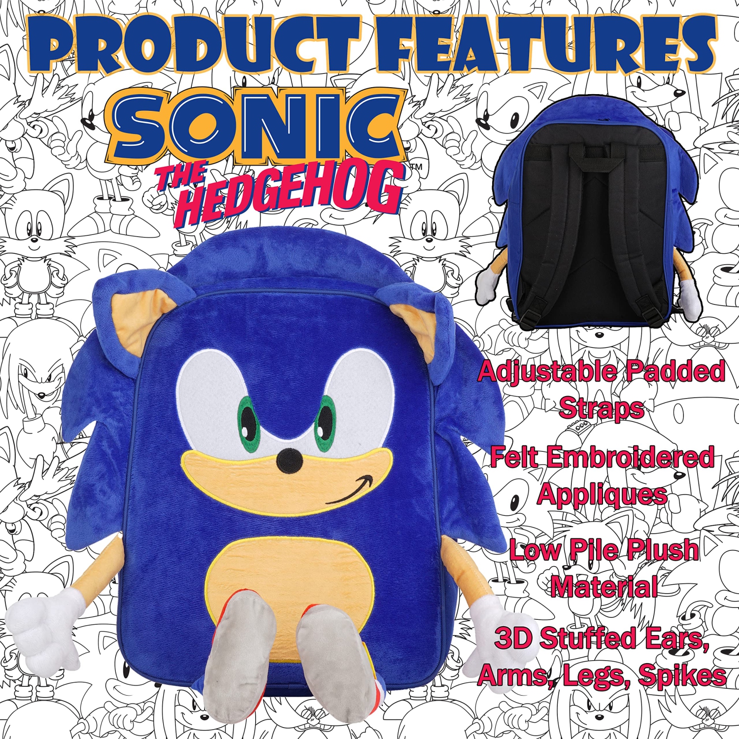 Boy top sonic backpack