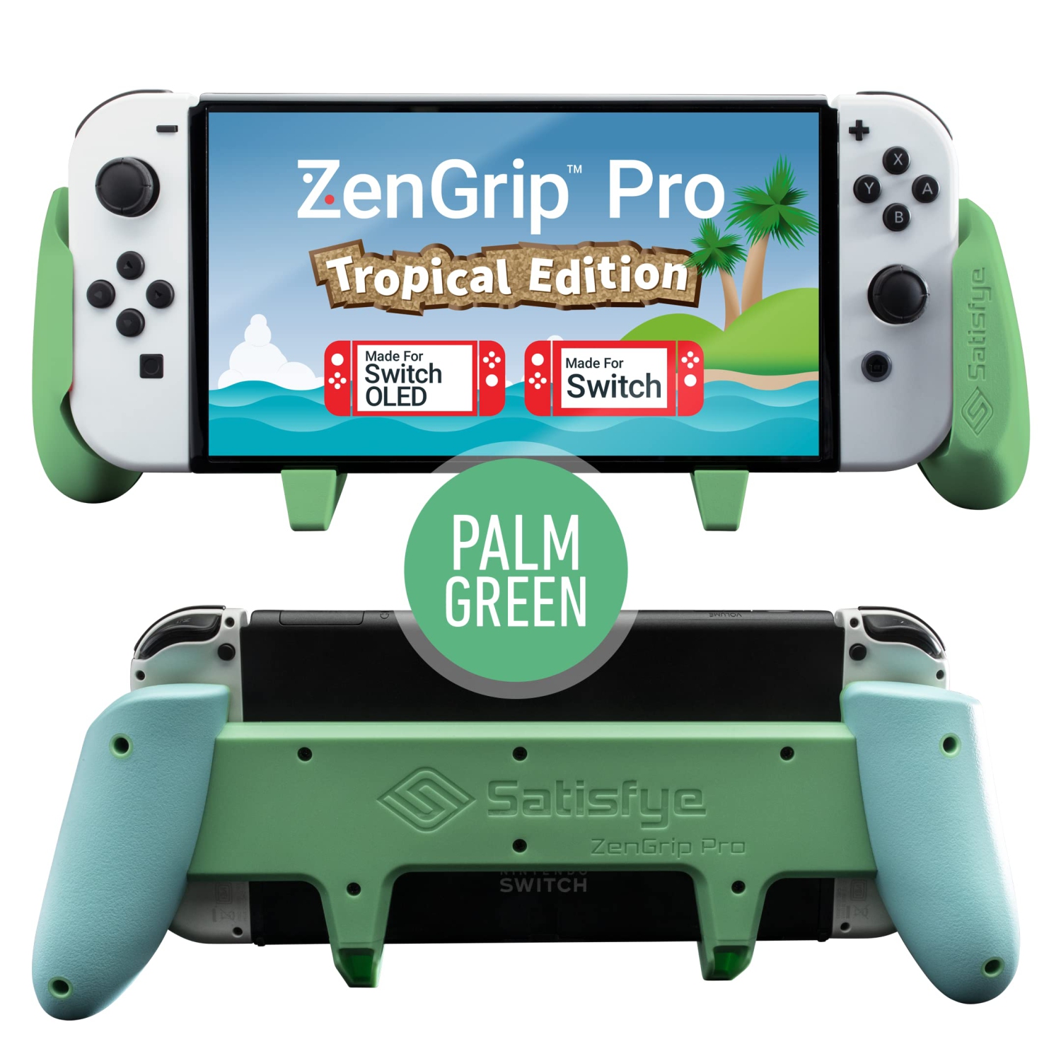 Experience gaming comfort with ZenGrip Pro Gen 3 OLED - a Nintendo Switch compatible grip. Offers ergonomic control & is a must-have green Switch accessory for gamers.