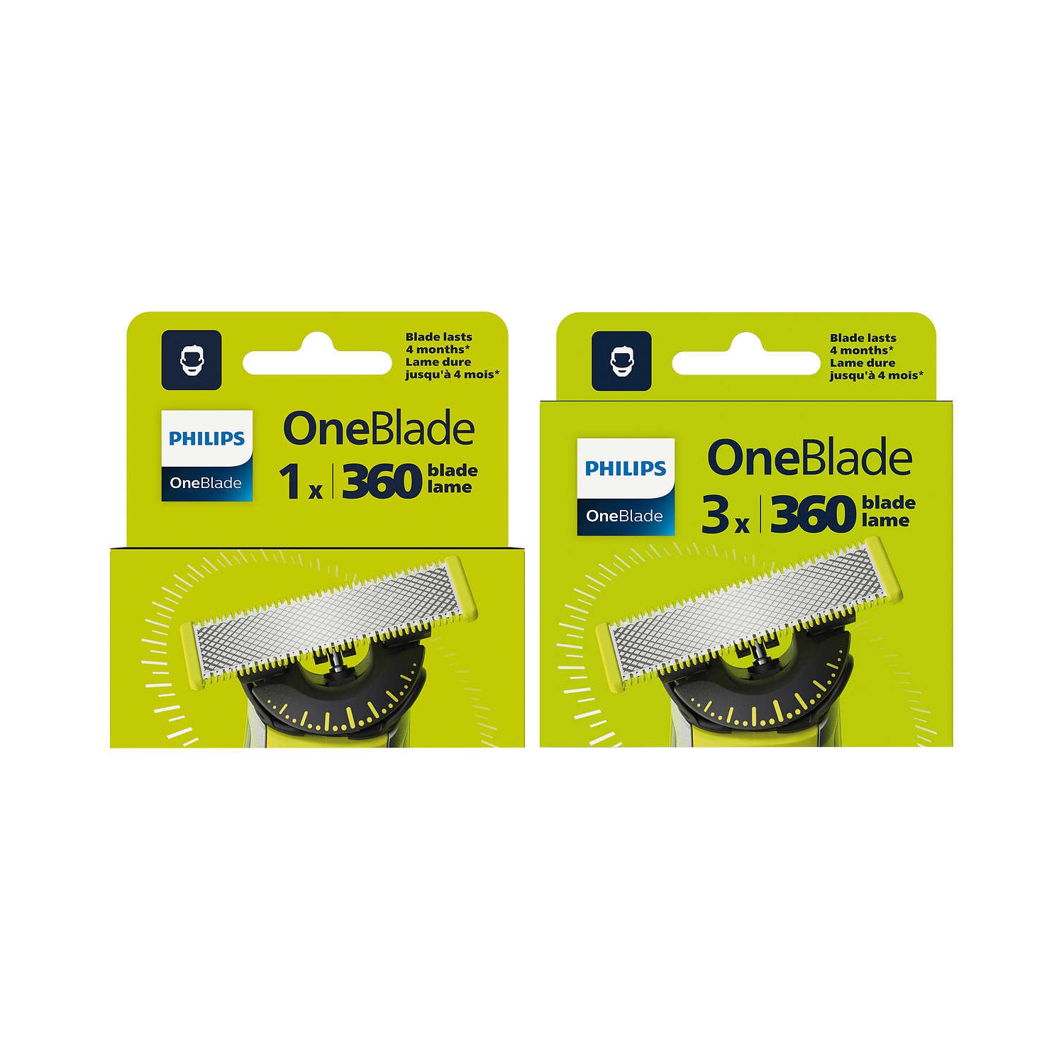 Lames de rechange Philips OneBlade 360, paq. 4