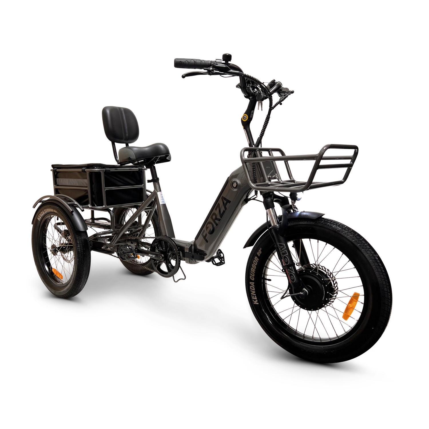 FORZA eBike | tricycle électrique pliable compact à batterie double 500&nbsp;W - Gris cosmique