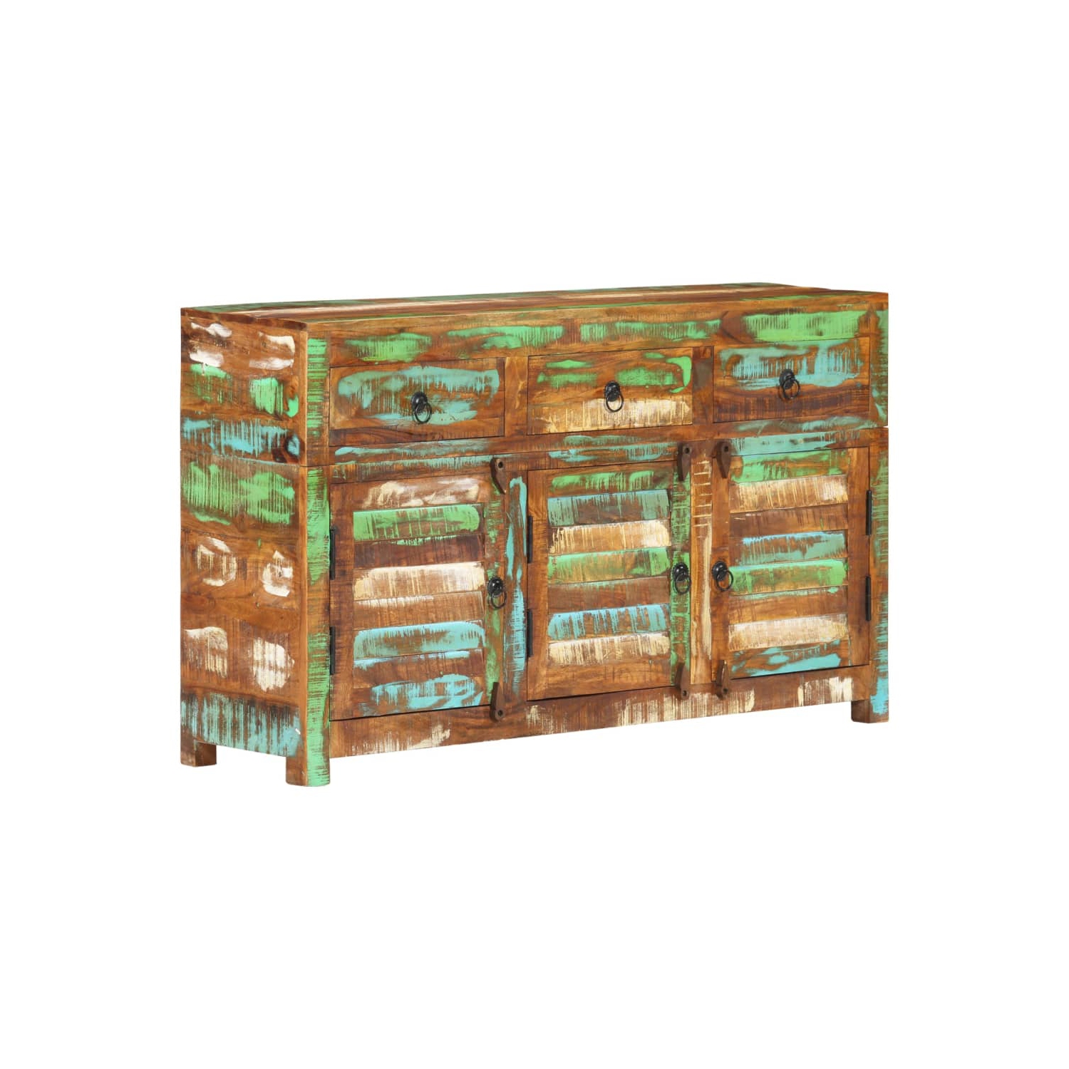 vidaXL Sideboard 110x30x65 cm Solid Wood Reclaimed