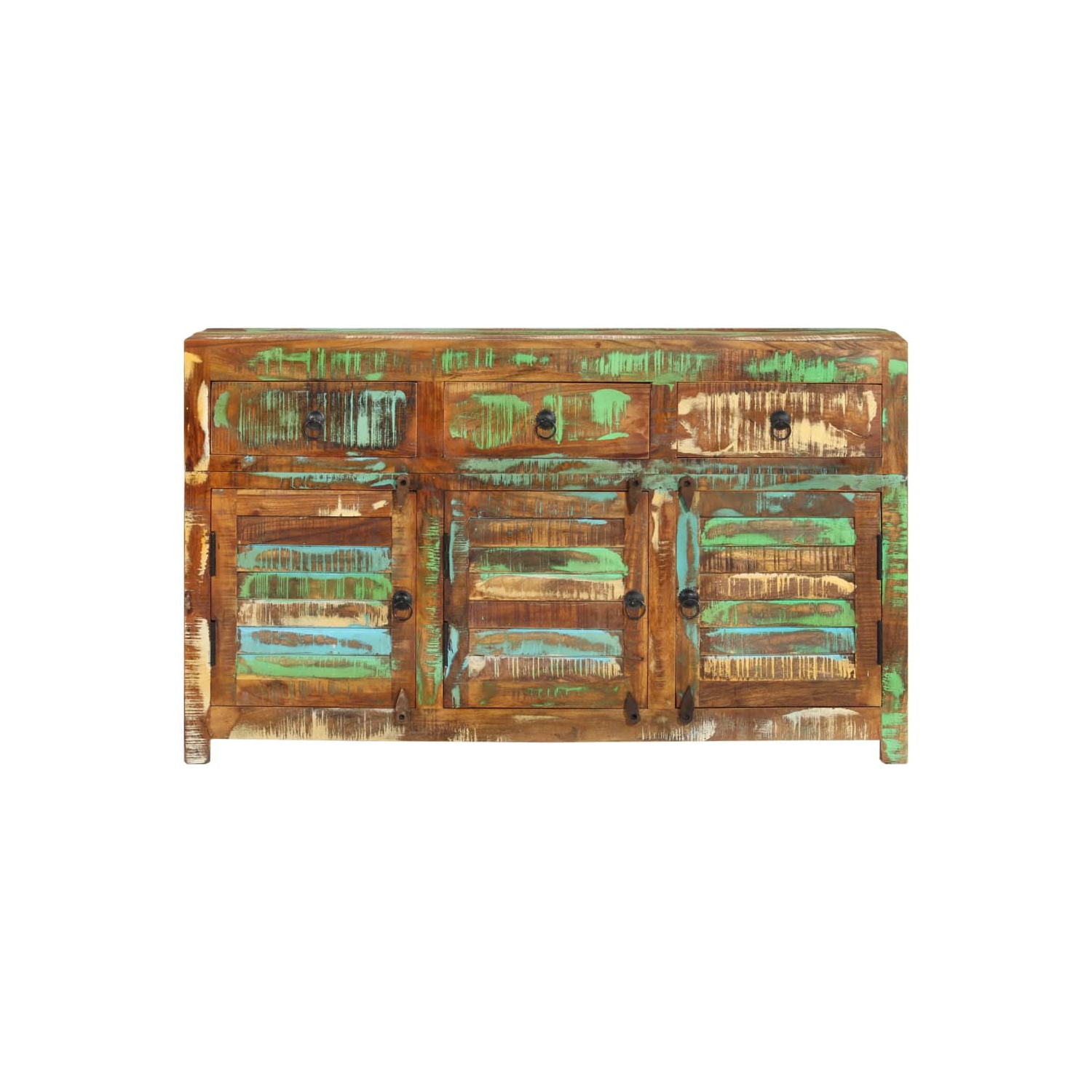 vidaXL Sideboard 110x30x65 cm Solid Wood Reclaimed