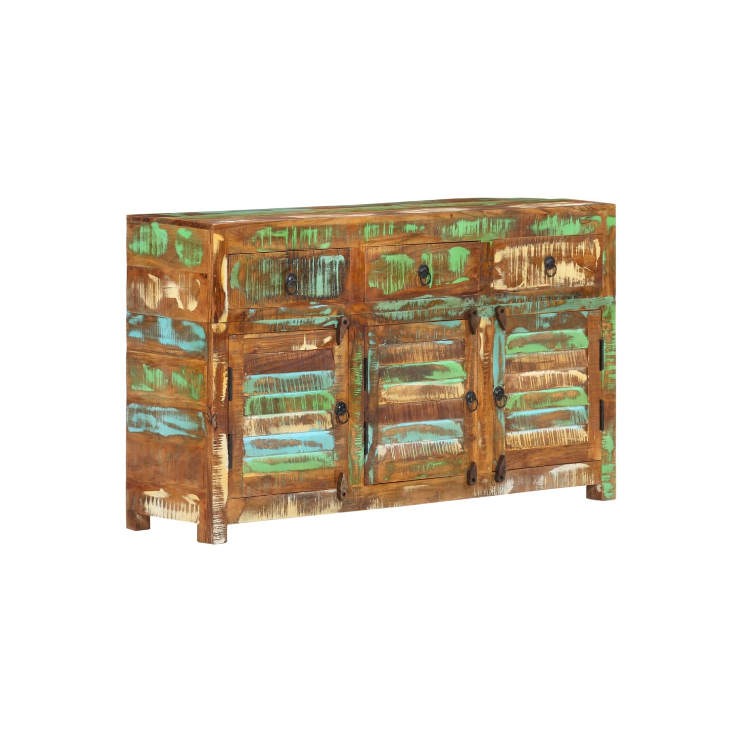 vidaXL Sideboard 110x30x65 cm Solid Wood Reclaimed