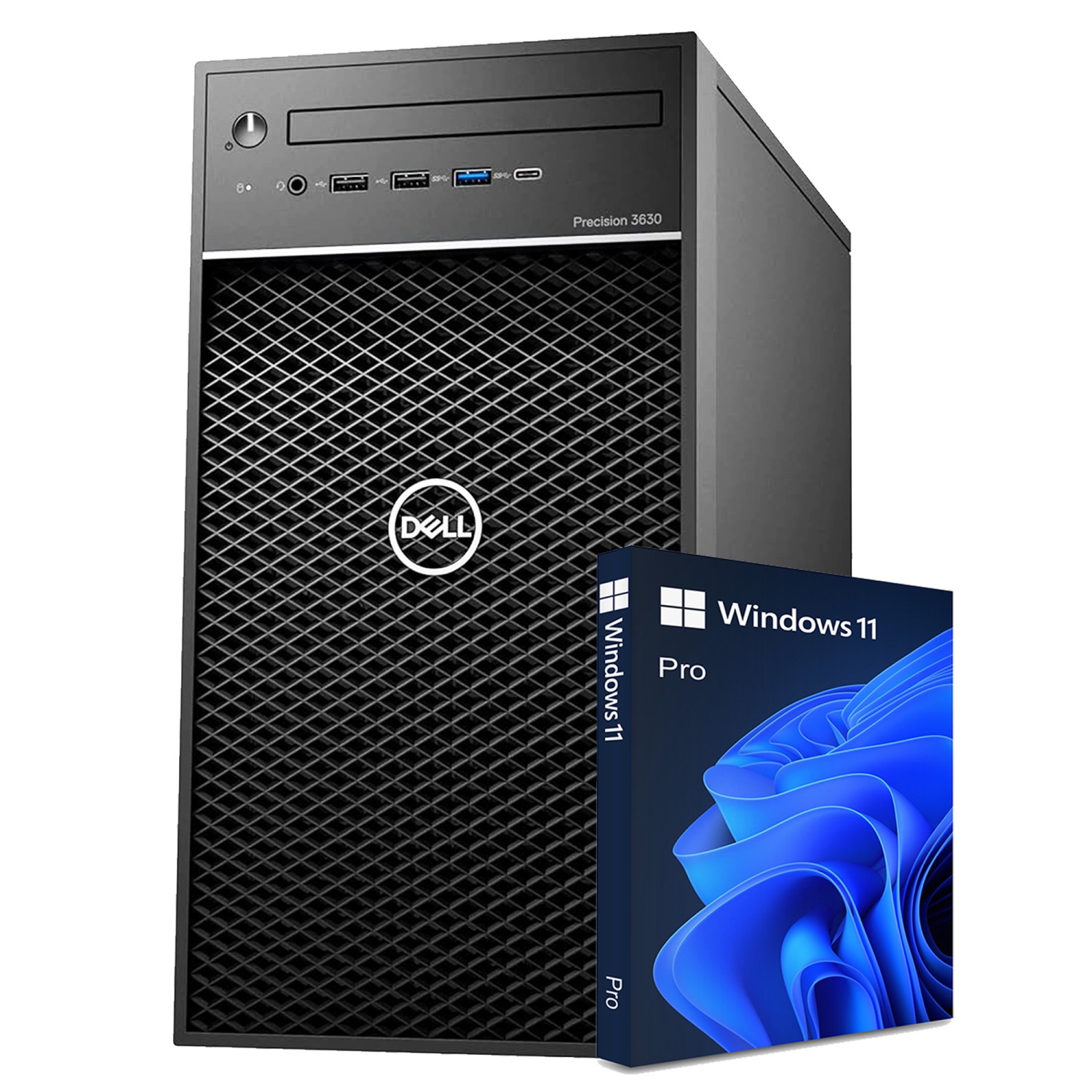 Refurbished (Good) - Desktop Computer PC Dell Precision 3630 Tower/ Windows 11 Pro/ Intel Hexa Core i5-8th Gen Processor/ 32GB DDR4 RAM/ 512GB SSD/ RGB Keyboard and Mouse/ WIFI