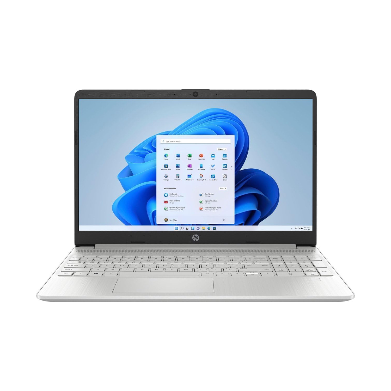 HP - 15.6" Touch-Screen Laptop - Intel Core 6-Core i3 -1215u Up to 4.4GHz - 8GB Memory - 256GB SSD - Natural Silver, Intel UHD Graphics, Fingerprint Reader, Windows 11 Home