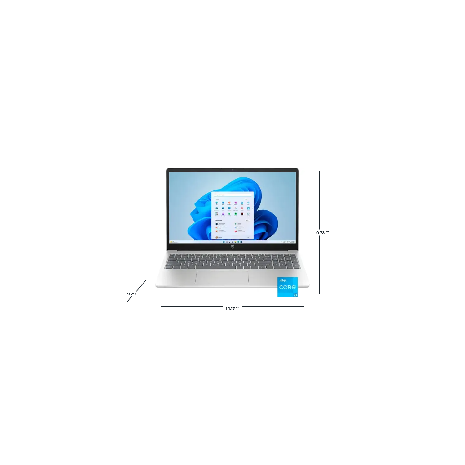 HP - 15.6" Touch-Screen Laptop - Intel Core 6-Core i3 -1215u Up to 4.4GHz - 16GB Memory - 256GB SSD - Natural Silver, Intel UHD Graphics, Windows 11