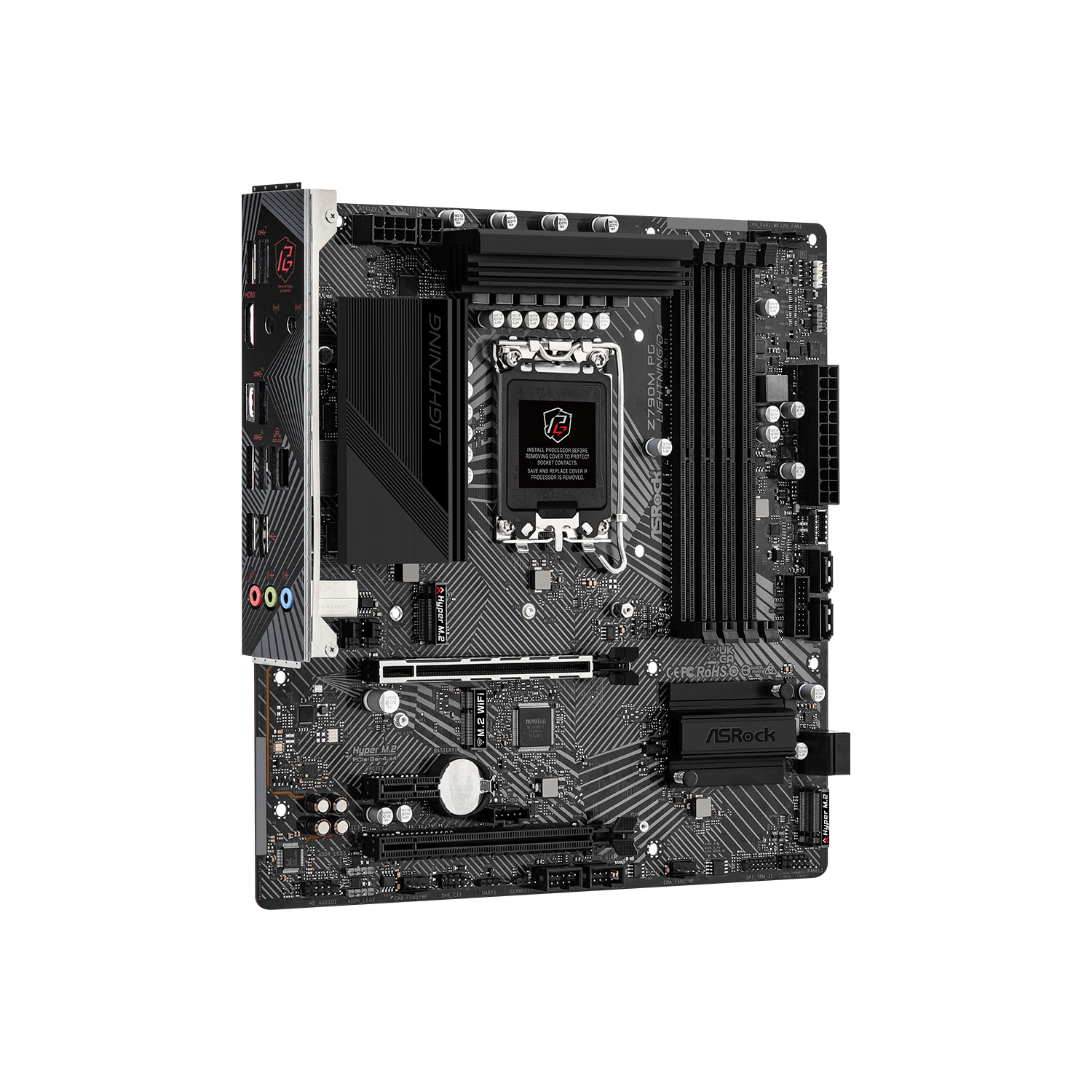 ASRock Motherboard Z790M PG LIGHTNING/D4, Intel 13th & 12th Gen, DDR4 5333+ Intel MicroATX