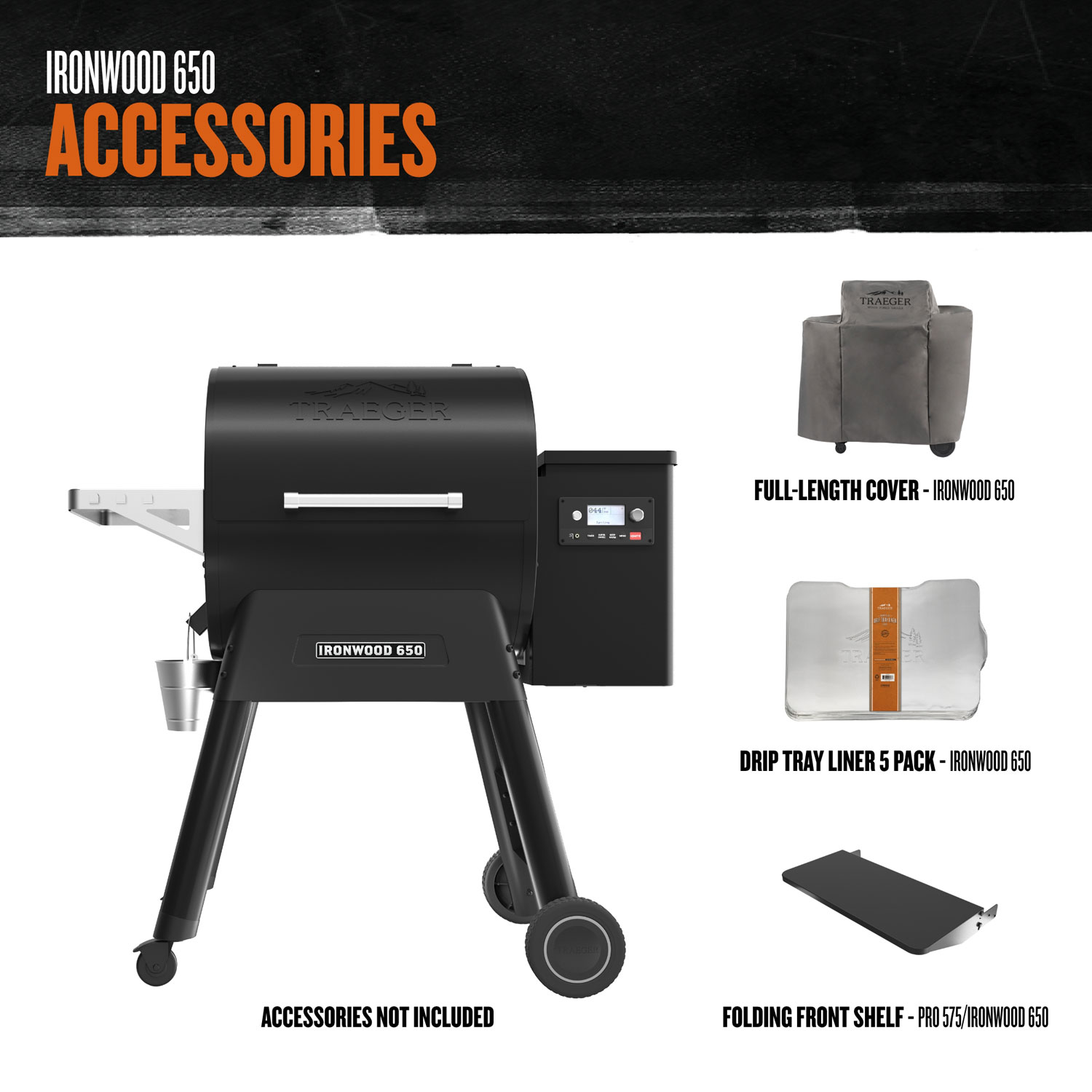 Barbecue et fumoir à granules de bois Ironwood de Traeger - Noir