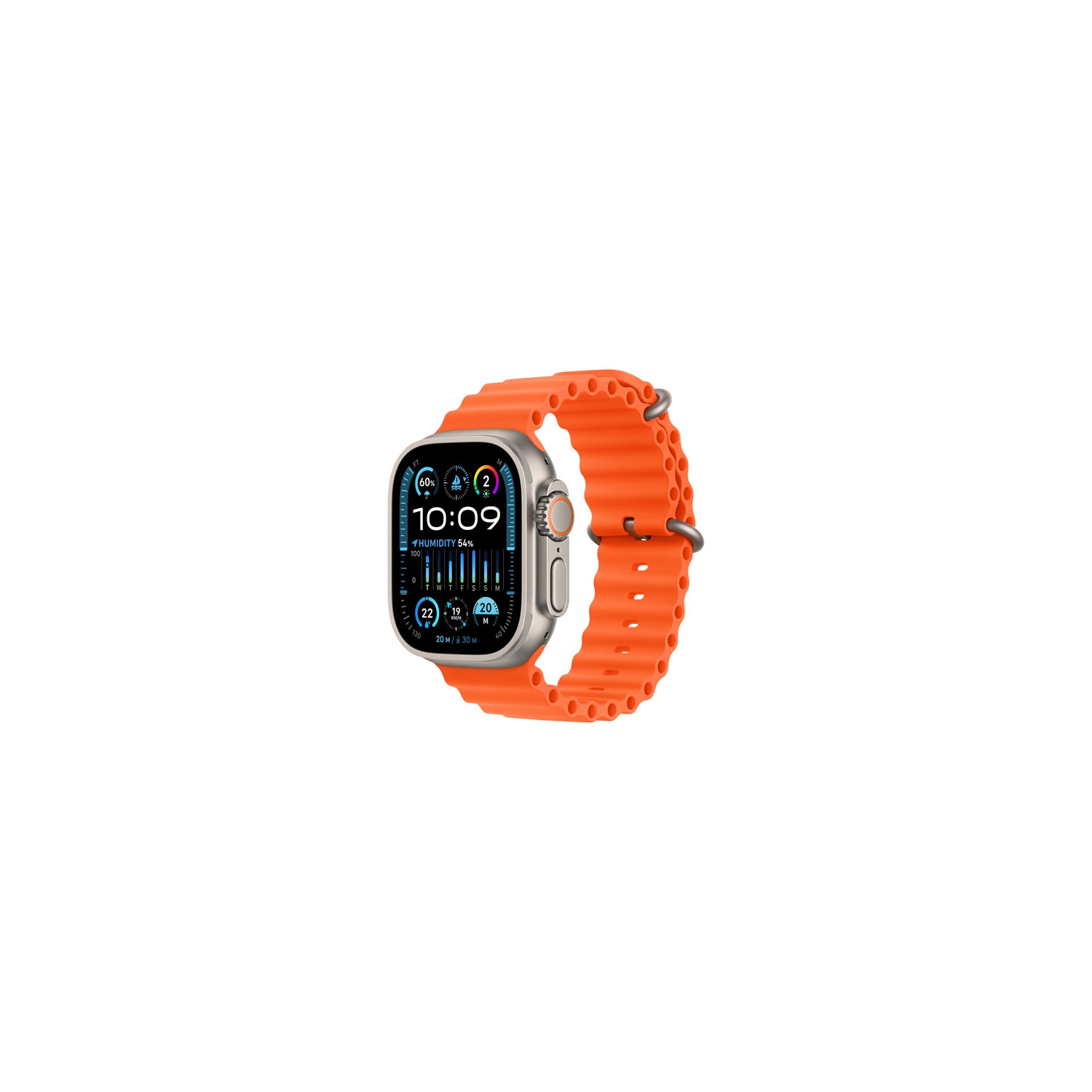 Open Box - Apple Watch Ultra 2 (GPS + Cellular) 49mm Titanium Case with Orange Ocean Band