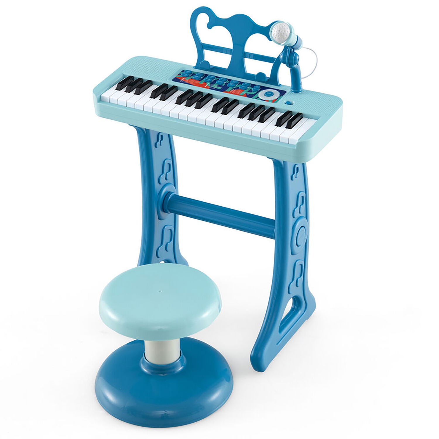 Gymax 37-Key Kids Piano Keyboard Toy Musical Electronic Instrument w/ Stool