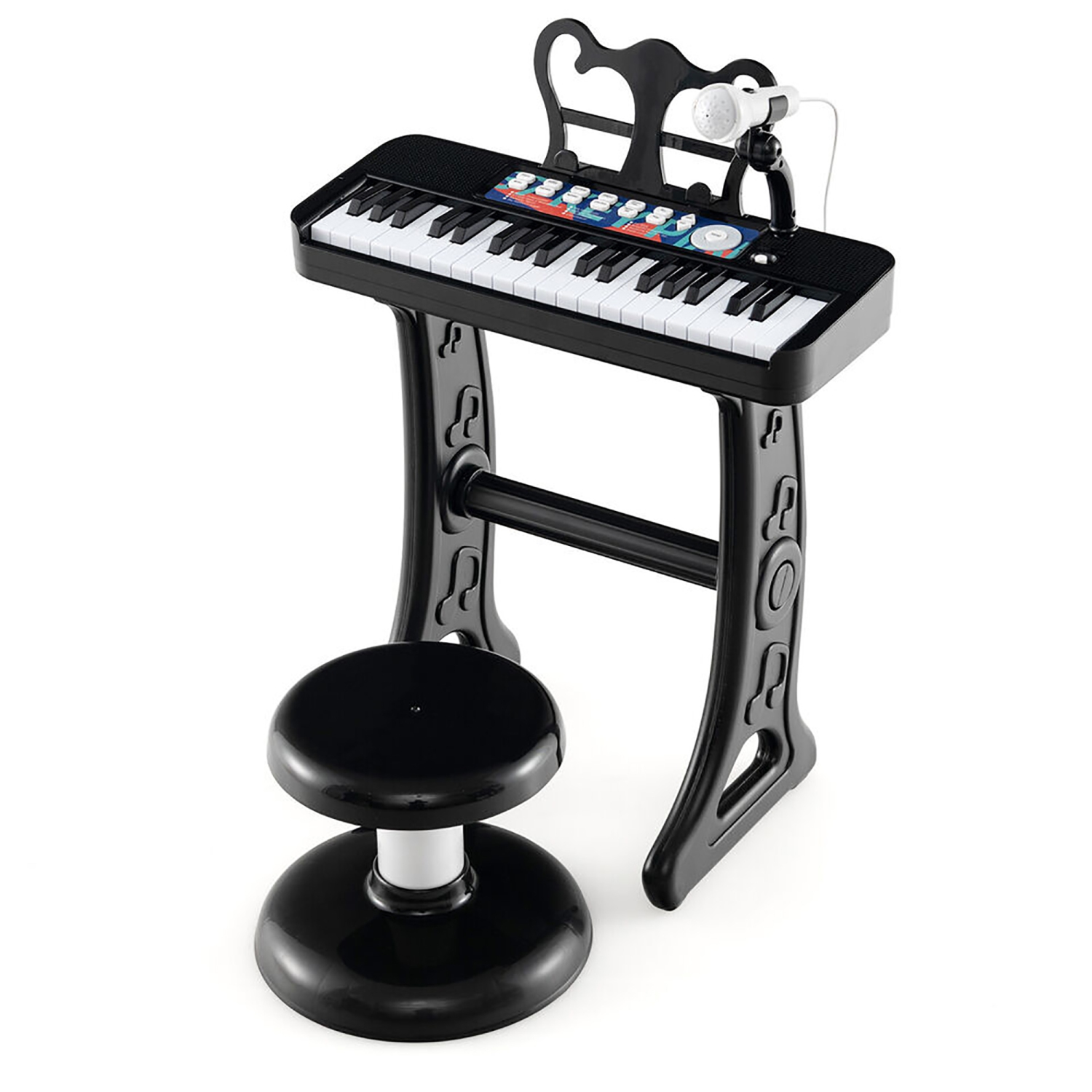 Gymax 37-Key Kids Piano Keyboard Toy Musical Electronic Instrument w/ Stool