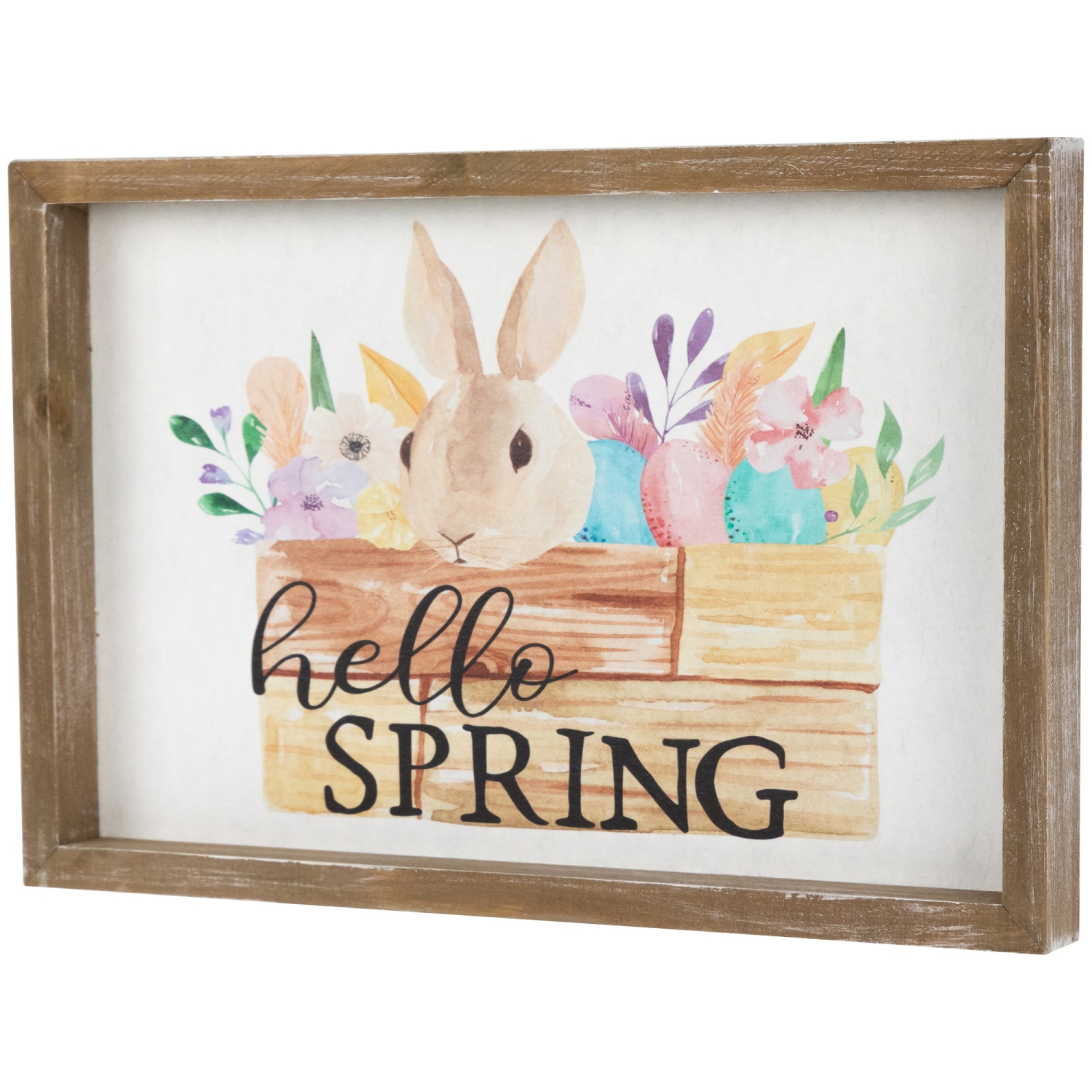 Affiche murale de lapin de Pâques Hello Spring, 11,75 po