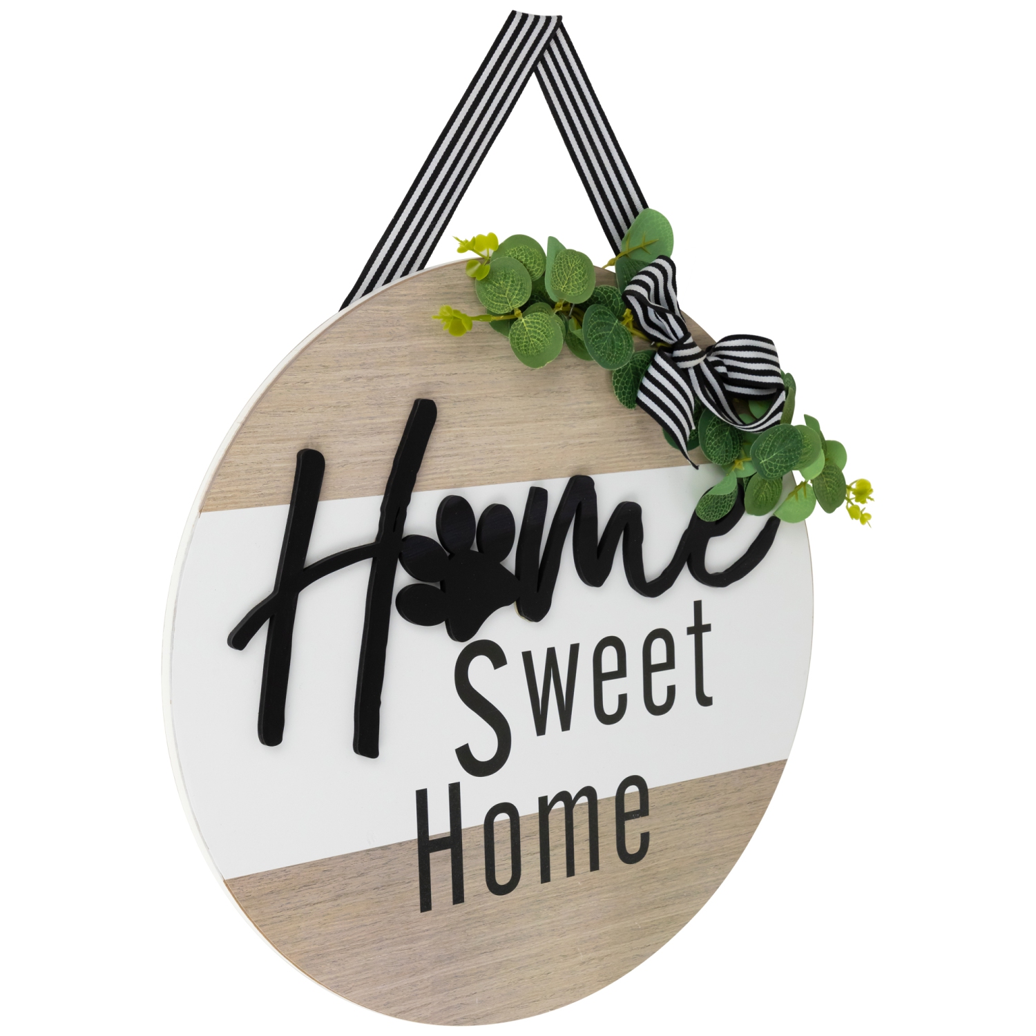 Home Sweet Home Paw Print Wall Sign - 15.75"