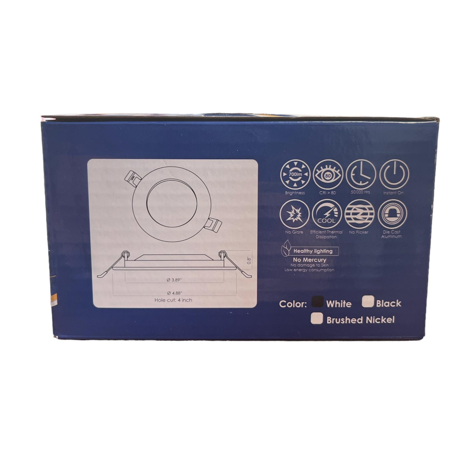 MEGATRON LED ROUND PANEL LIGHT 4" 9W 5CCT WHITE TRIM