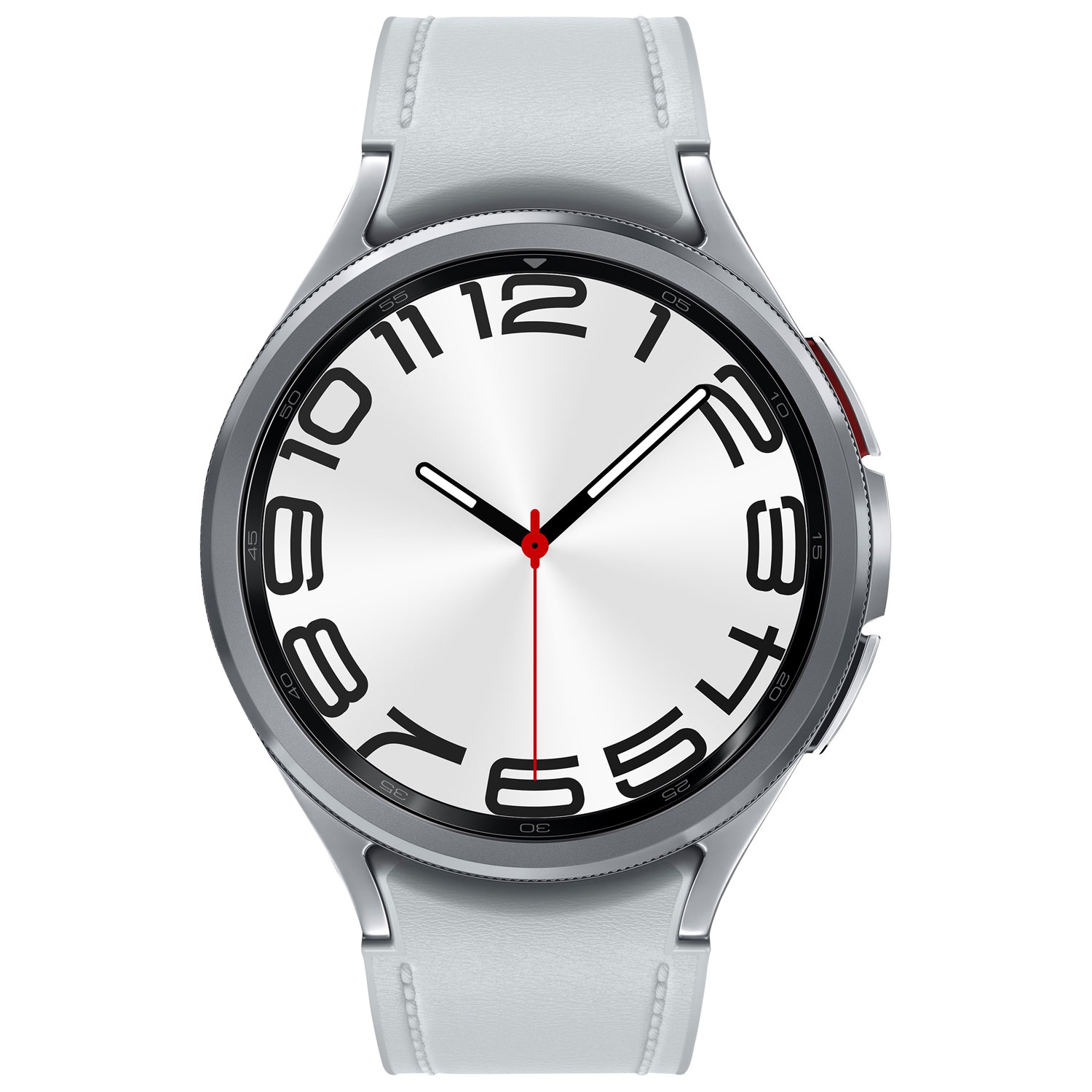 Refurbished - Samsung Galaxy Watch6 Classic (GPS) 47mm Smartwatch with Heart Rate Monitor - Silver