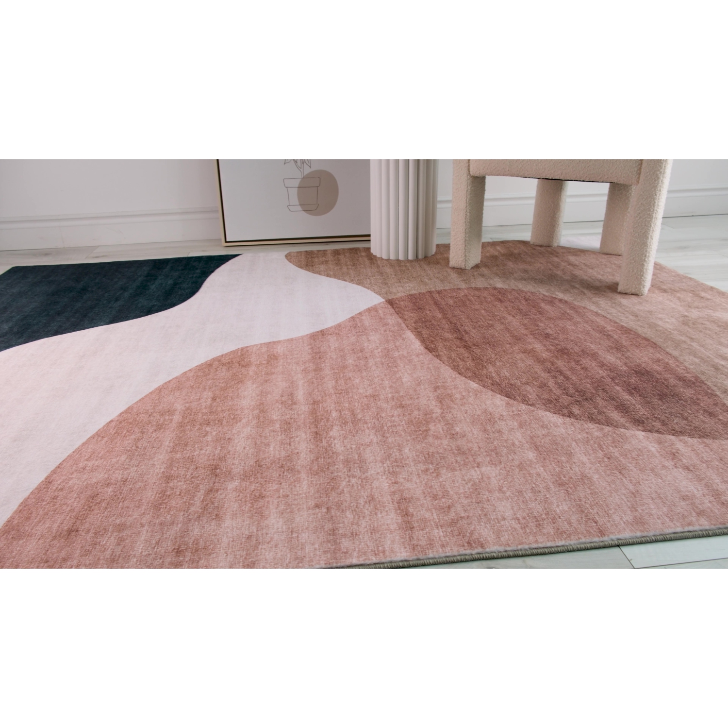 Rug Branch Calma Contemporary Abstract Cream/Green Area Rug