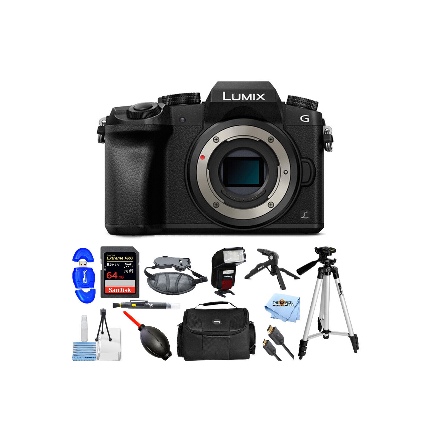 Panasonic Lumix DMC-G7 Mirrorless Camera - 12PC Accessory Bundle