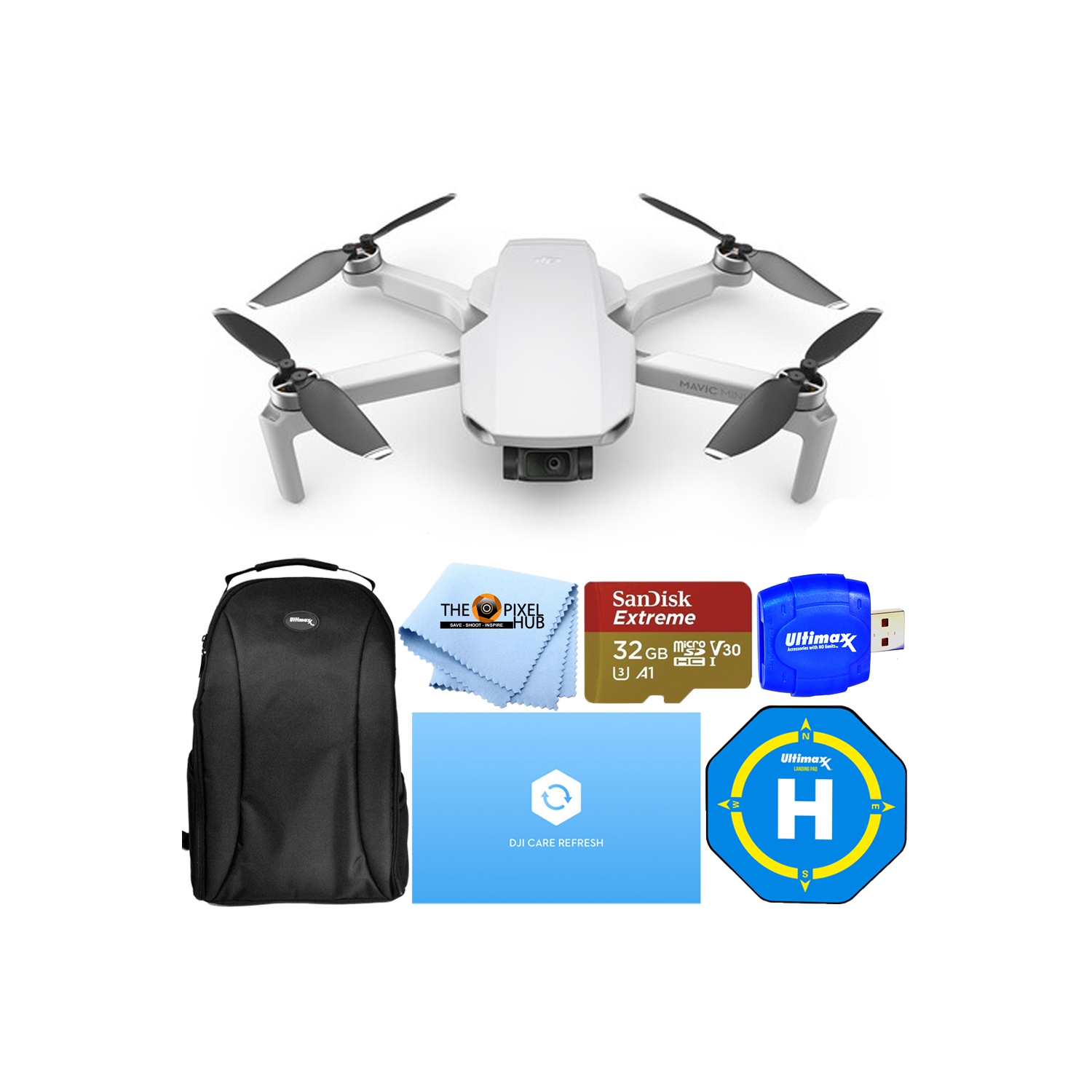 DJI Mavic Mini 2 (Drone Only) + DJI Care Refresh (1 Year) + Landing Pad Bundle