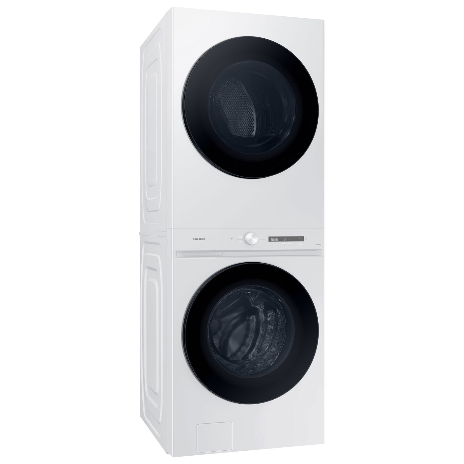 Duo laveuse électrique de 5,3 pi³ et sécheuse de 7,6 pi³ de Samsung - Blanc - Exclusivité de Best Buy