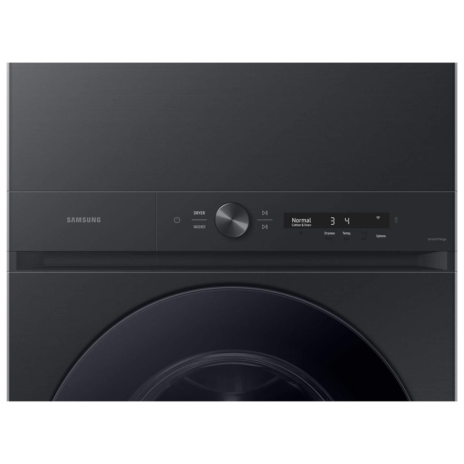 Duo laveuse électrique de 5,3 pi³ et sécheuse de 7,6 pi³ de Samsung - Acier inoxydable noir