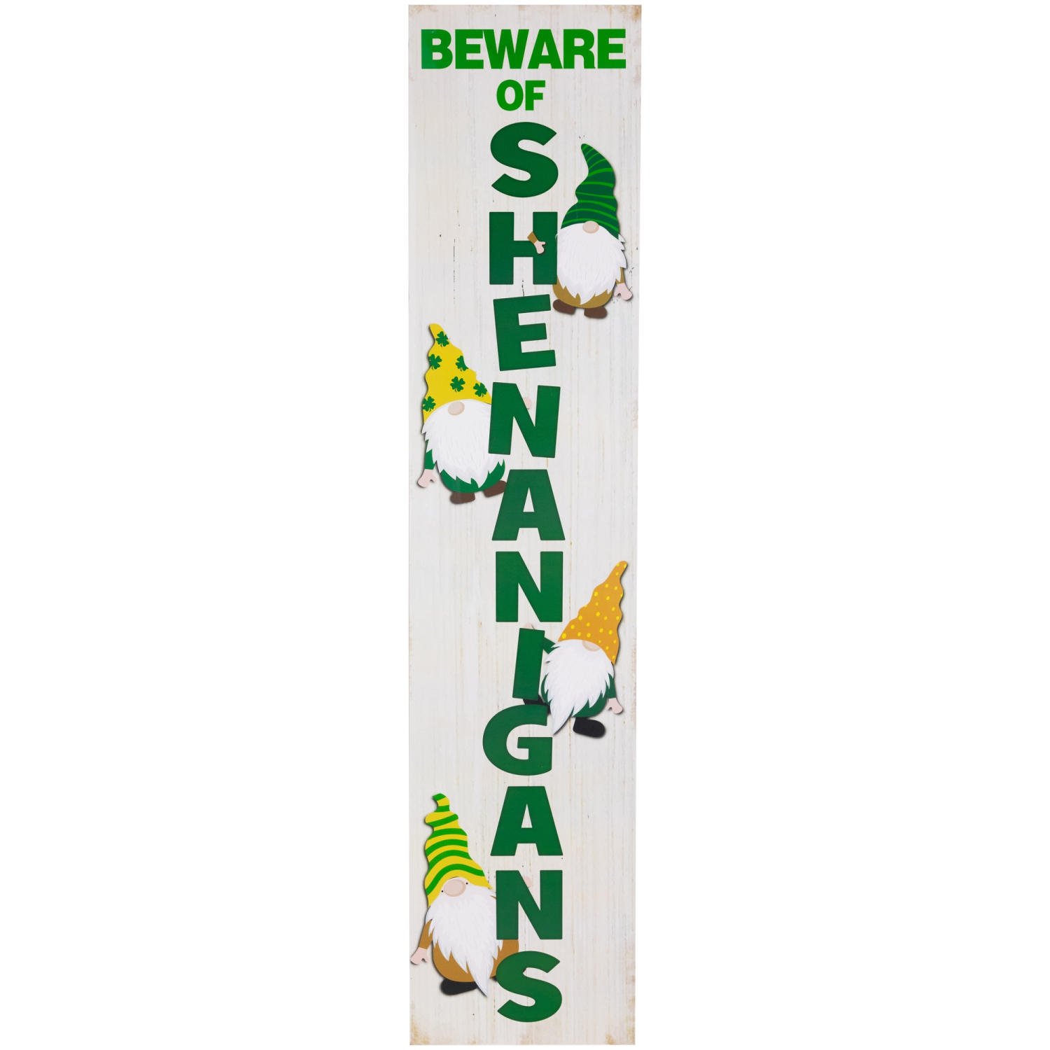 Beware of Shenanigans St. Patrick's Day Porch Board Sign - 36"