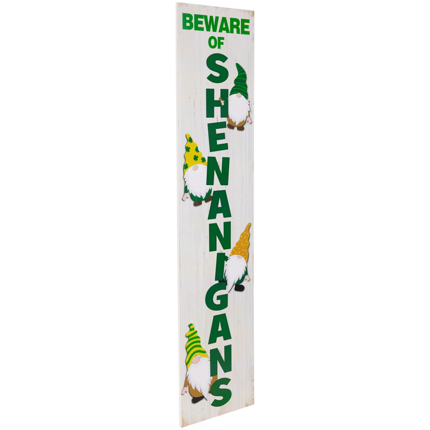 Beware of Shenanigans St. Patrick's Day Porch Board Sign - 36"
