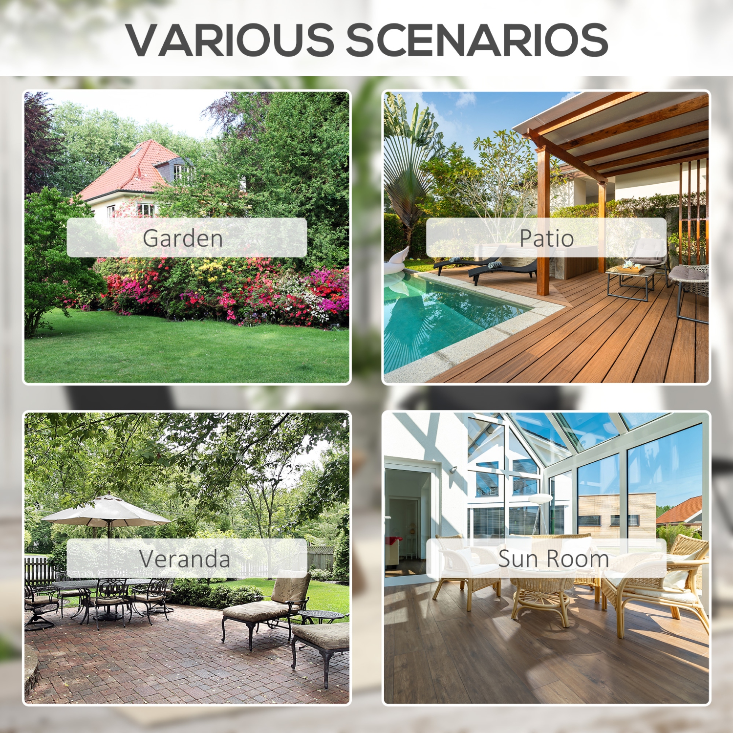 Outsunny Outdoor Wicker Dining Chair Set of 2, 2 Pieces Rattan Foldable Chair with Steel Frame for Garden, Backyard, Porch, Black